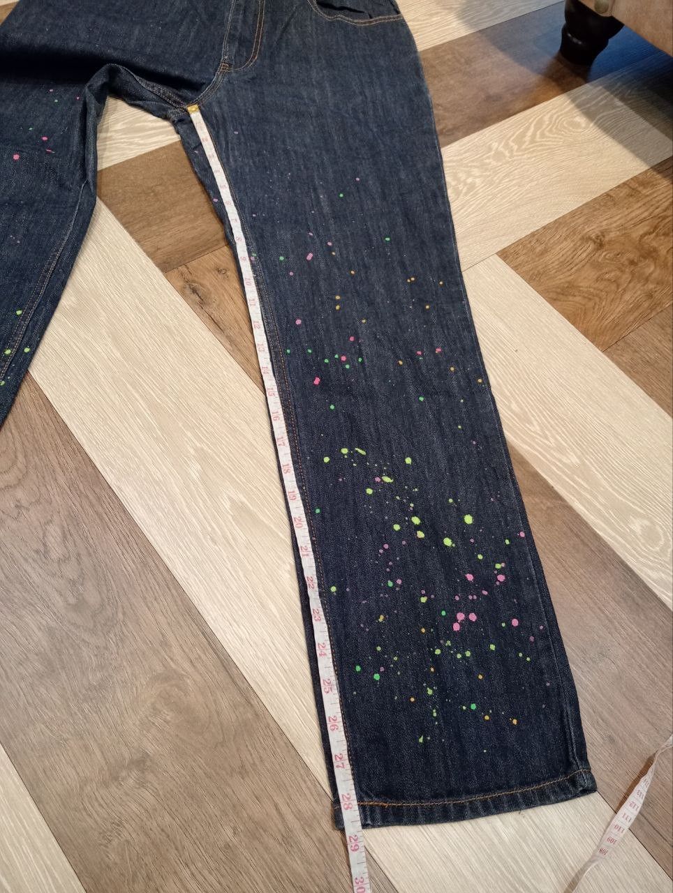 Ne-Net VINTAGE NE-NET ISSEY MIYAKE PAINTER DENIM PANTS Size US 30 / EU 46 - 12 Thumbnail