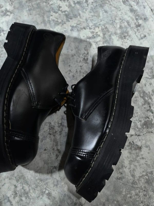 Leather Chunky Steel Cap Punk Leather Shoes Made in England 90s Size US 11 / EU 44 - 6 Thumbnail