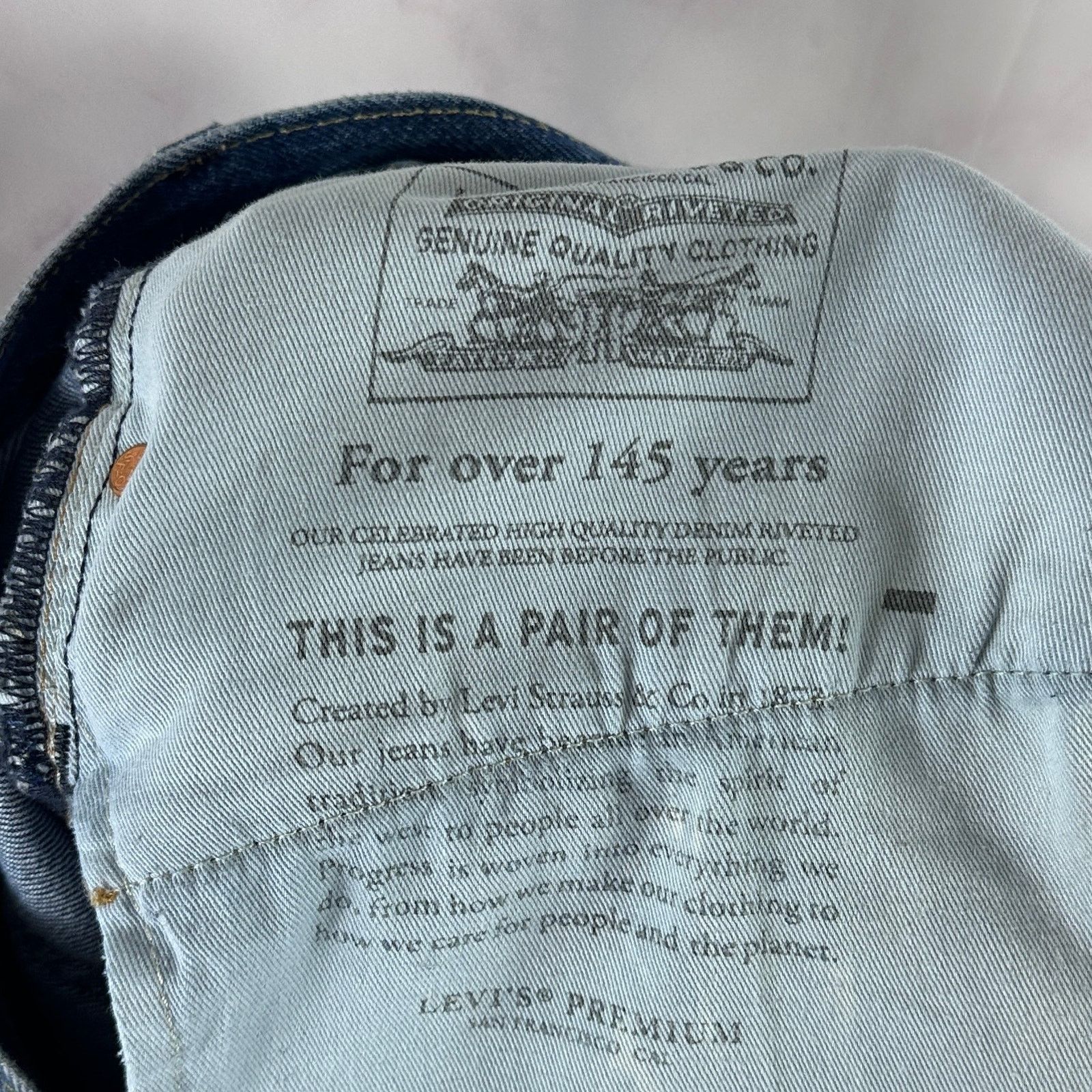 Levi's 551 Premium Denim Big E Jeans Size US 36 / EU 52 - 10 Thumbnail