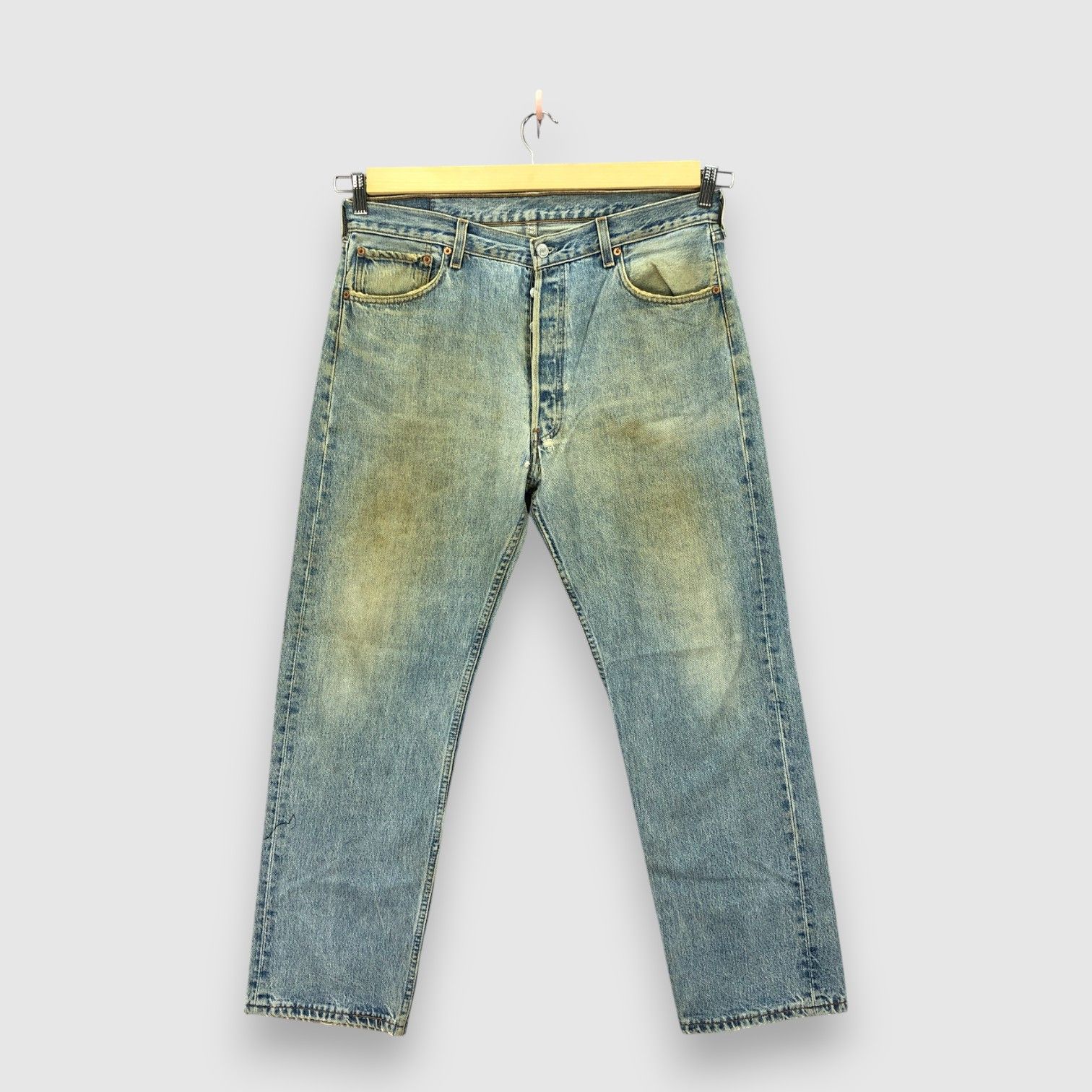Levi's Vintage 90s Levis 501 Jeans Dirty Mud Levi's Faded Denim Size US 34 / EU 50 - 1 Thumbnail