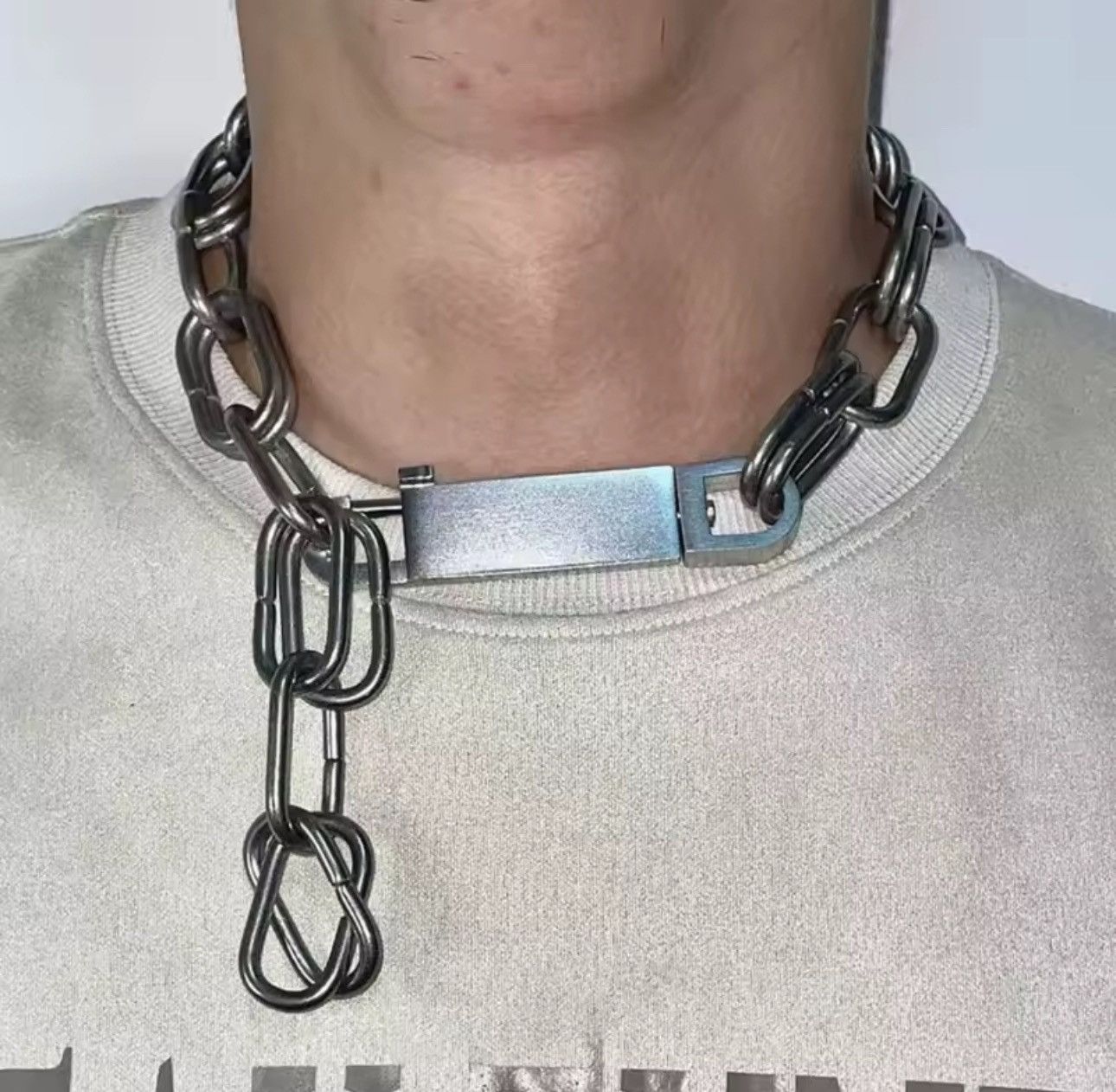 Other Streetwear Punk Goth Texture Necklace Chain Size ONE SIZE - 1 Thumbnail