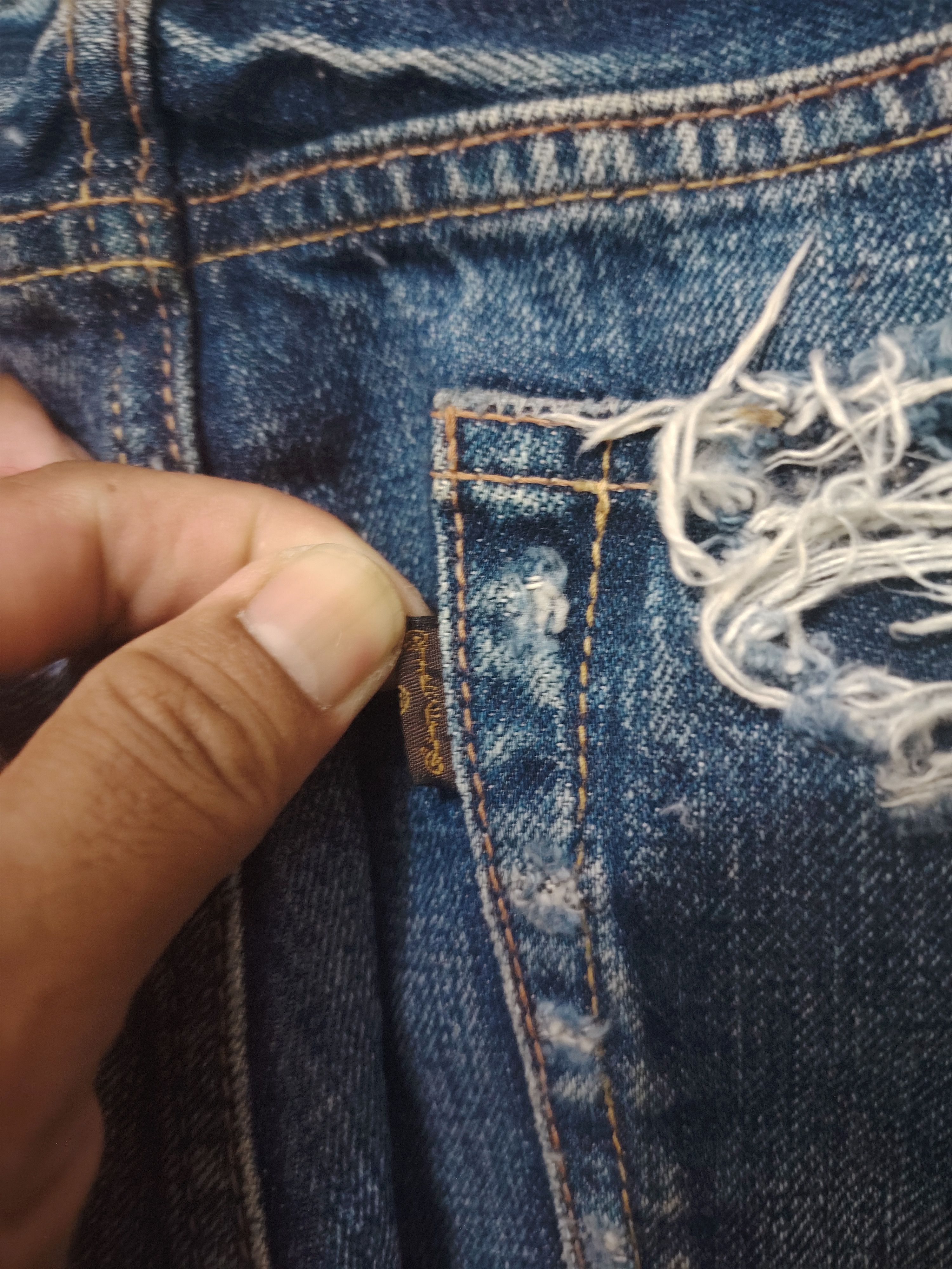 GOA Rare!!! Genuine Vintage Goa Distressed Jeans Selvedge denim Size US 30 / EU 46 - 16 Thumbnail