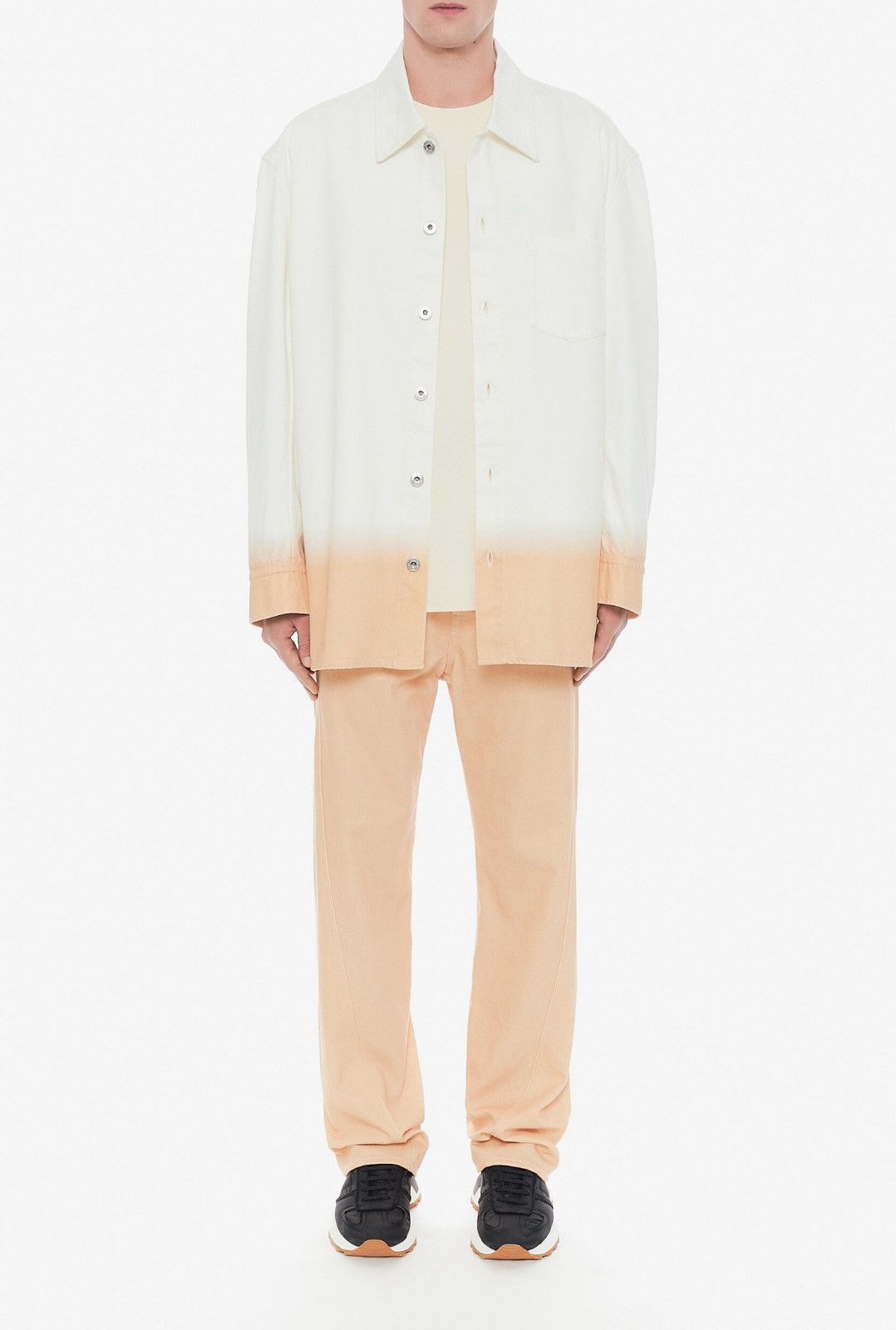 Lanvin Last Size Lanvin Two-Colored Gradient Cotton Shirt IT 50 L Size US M / EU 48-50 / 2 - 4 Thumbnail