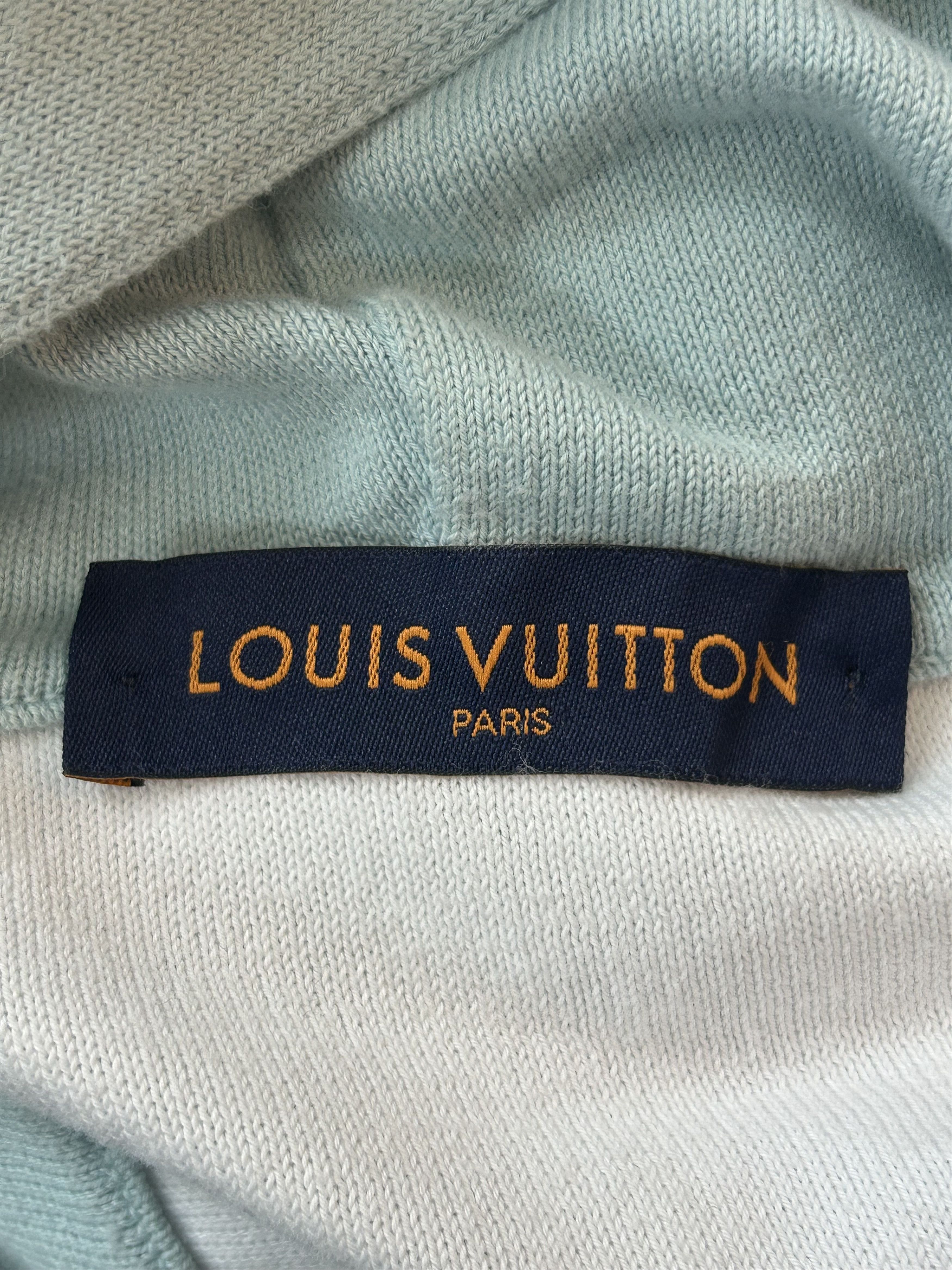 Louis Vuitton Louis Vuitton Blue & White Gradient Monogram Hoodie Size US XXL / EU 58 / 5 - 3 Thumbnail