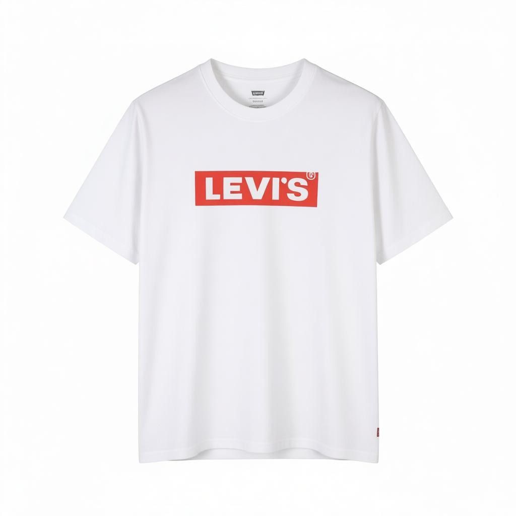 Levi's RELAXED XS White Cotton Tricot Crew Neck Logo 87862 Size US XS / EU 42 / 0 - 1 Thumbnail