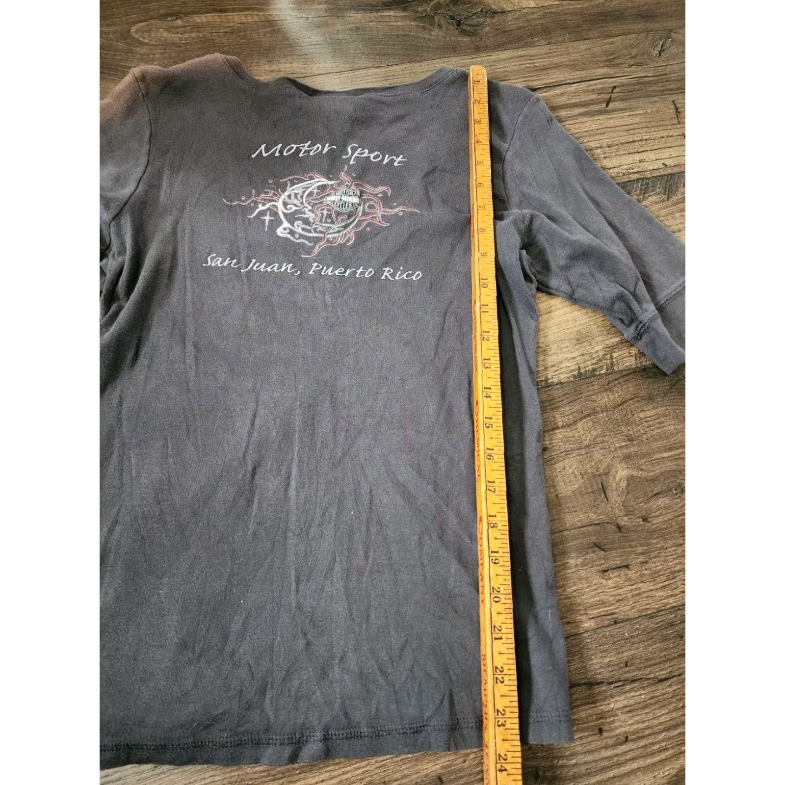 Harley Davidson V-Neck T Shirt Womens XL Harley Davidson San Juan Puerto Rico Distressed Size XL / US 12-14 / IT 48-50 - 4 Thumbnail