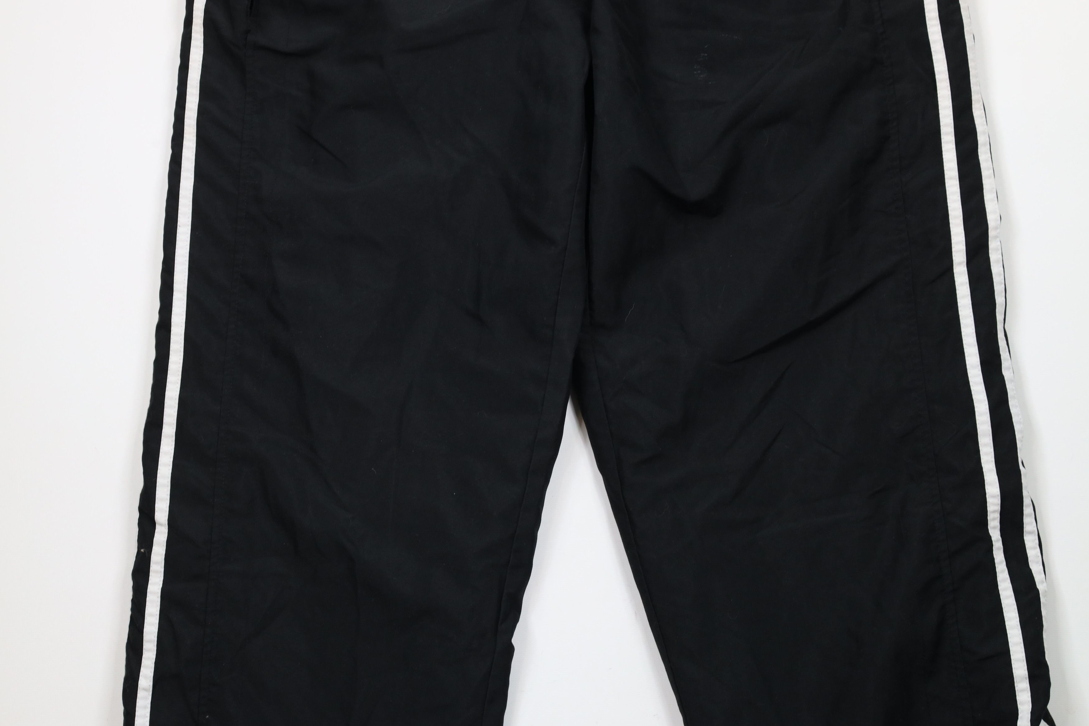 Vintage Vintage 90s Streetwear Striped Lined Wide Leg Pants Black Size US 36 / EU 52 - 3 Thumbnail