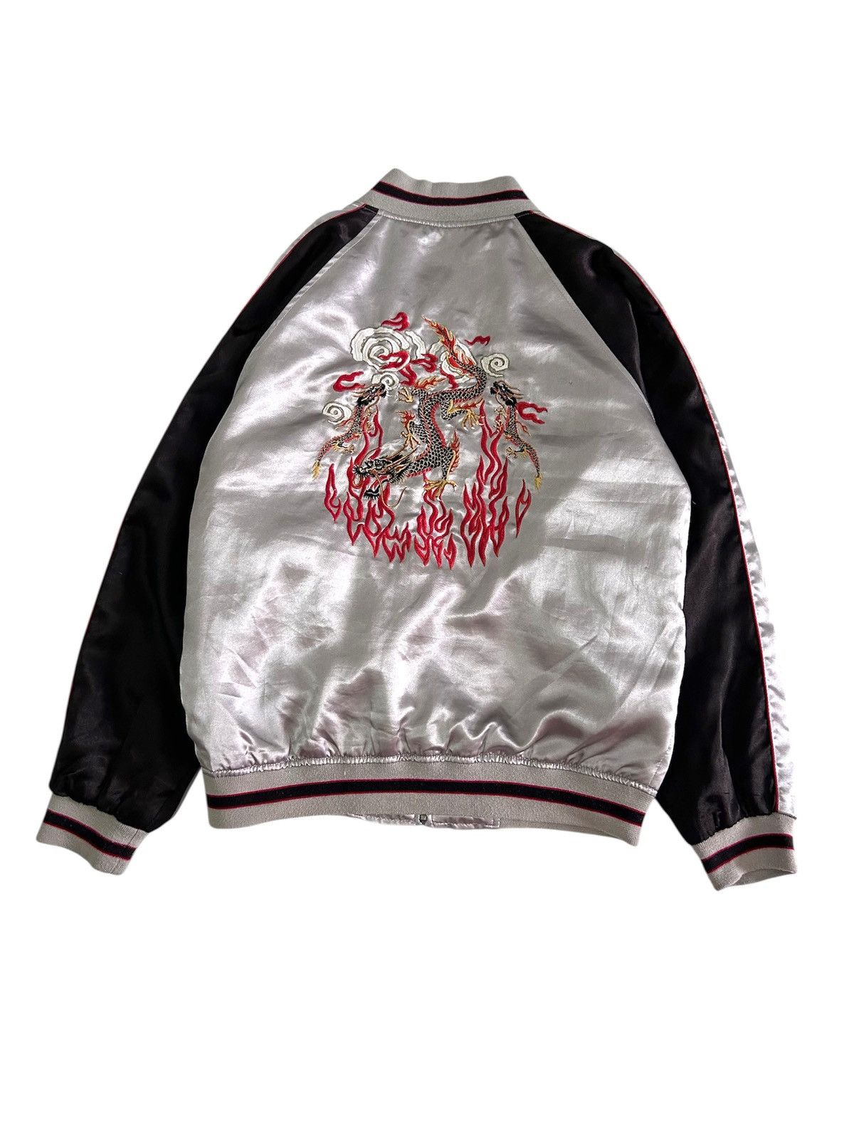 Japanese Brand × Vintage Vintage Sukajan Dragon Souvenir Japan Zipper Velvet Jacket Size US M / EU 48-50 / 2 - 5 Thumbnail