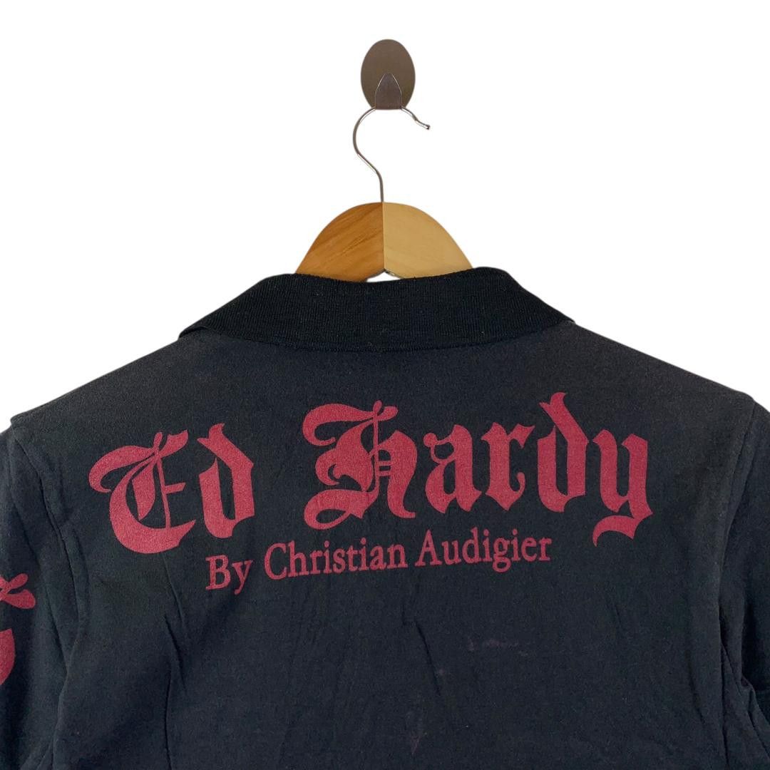 Christian Audigier ED HARDY by CHRISTIAN AUDIGIER skull printed polo tee Size US XS / EU 42 / 0 - 9 Thumbnail