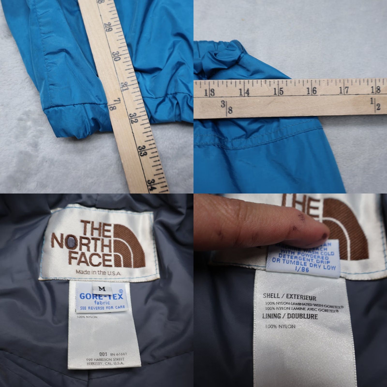 The North Face VINTAGE North Face Lightweight Waterproof Gore Tex Snow Pants Blue 28x32 Medium Men Size US 31 - 8 Thumbnail