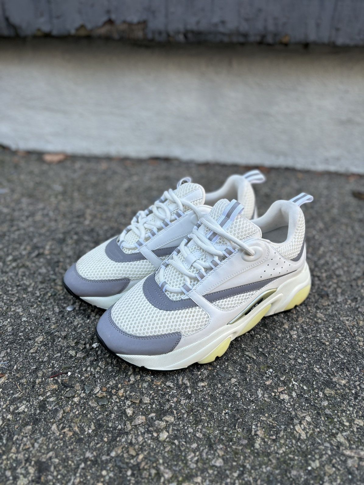 Dior White and Grey B22 Runners Grailed