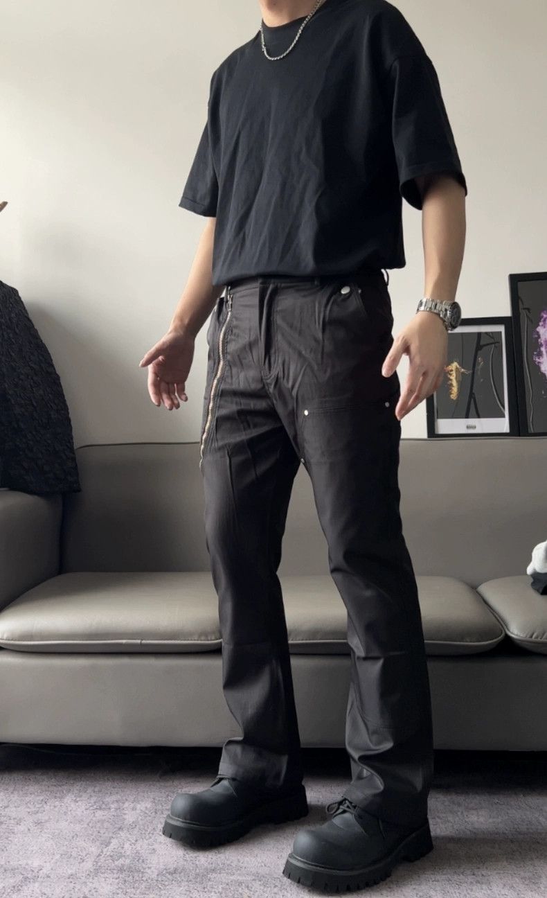 zipper utility carpenter bootcut punk yuppie pants