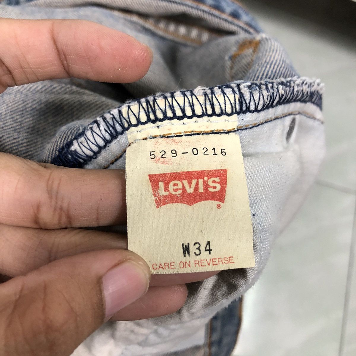 Levi's 🔥Vintage Levi’s Biker Denim Jeans Distressed Japan Size US 34 / EU 50 - 19 Thumbnail