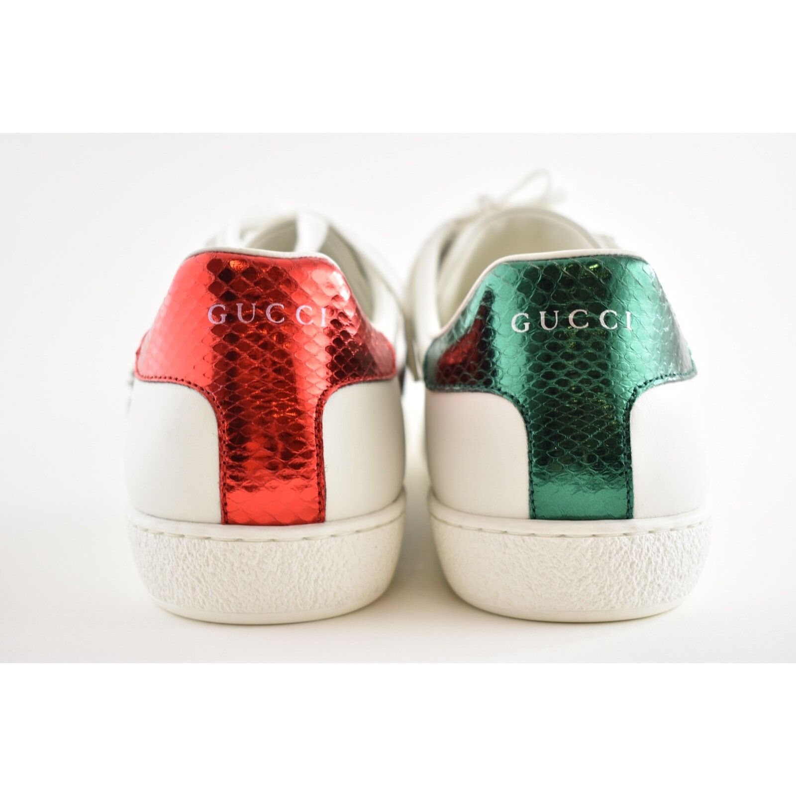 Gucci Gucci New Leather Red Heart Dagger Flat Trainer Sneaker 41.5 Size US 11.5 / IT 41.5 - 11 Thumbnail