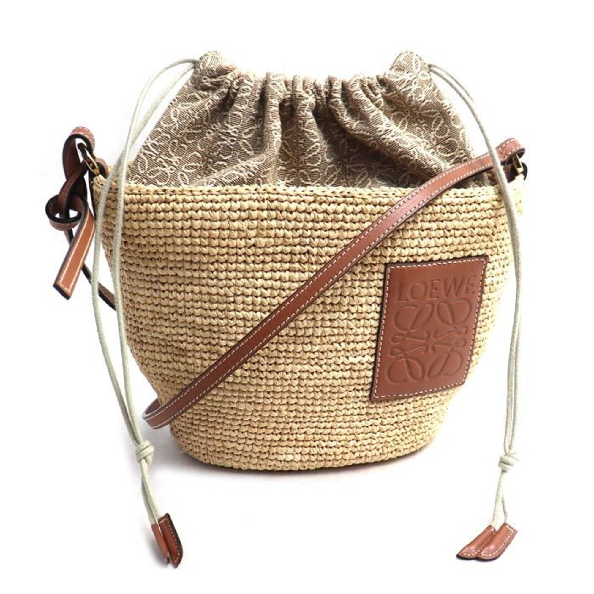 Loewe Loewe Pochette Shoulder Bag Natural x Tan A689C70X08 Women's Size ONE SIZE - 1 Thumbnail