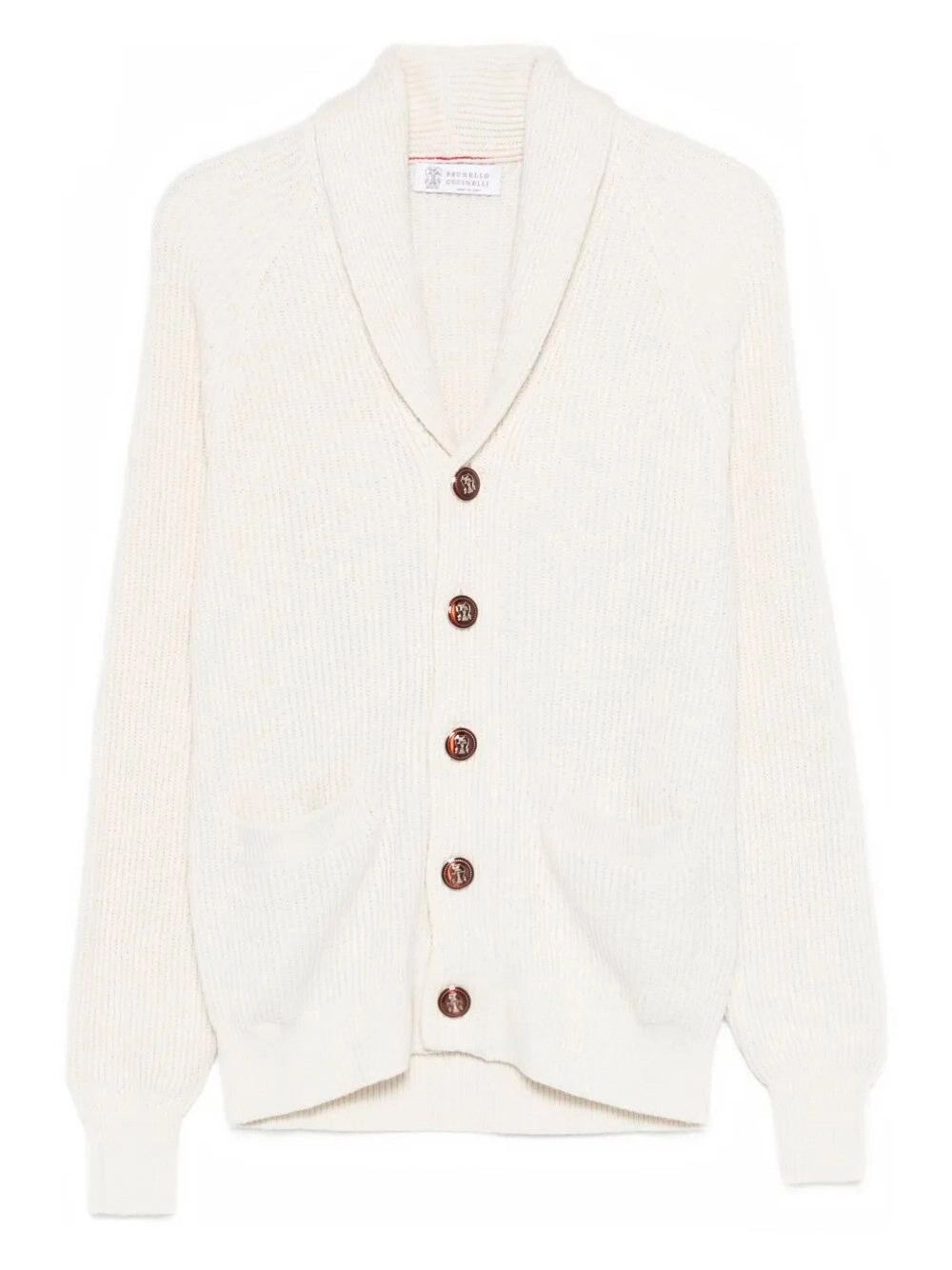 Brunello Cucinelli English Rib Knit Cardigan Size US XL / EU 56 / 4 - 1 Thumbnail
