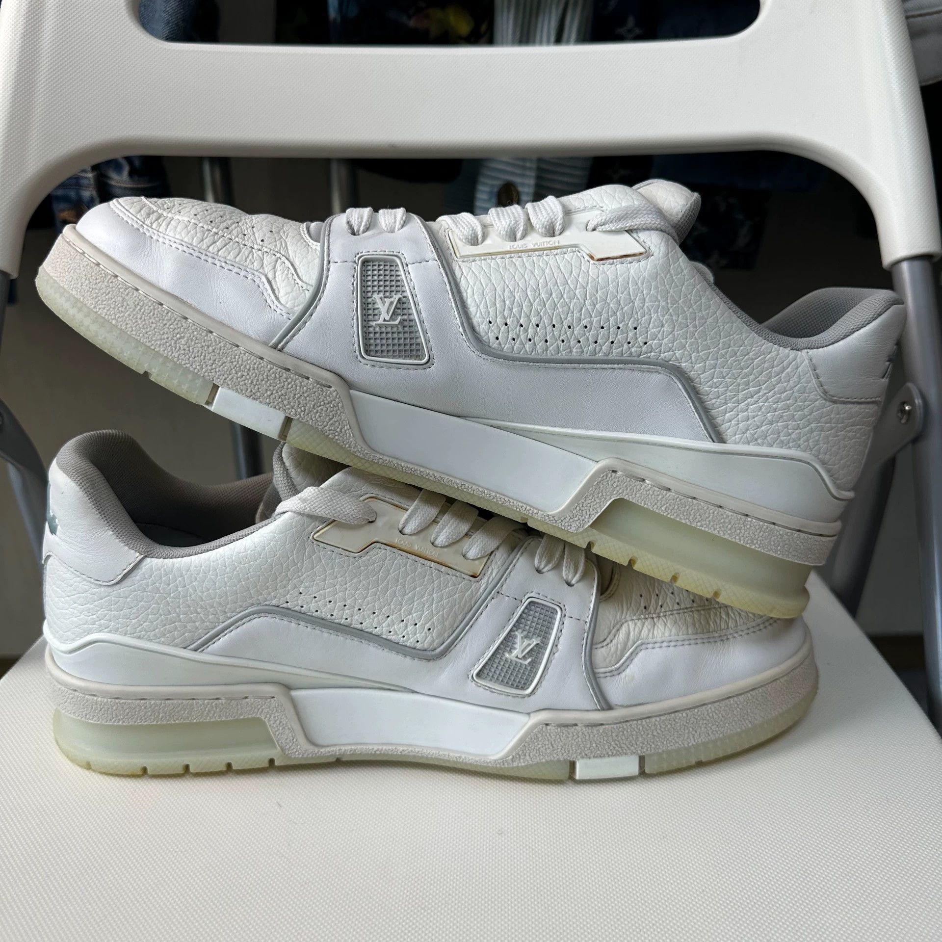 Louis Vuitton LOUIS VUITTON Trainer Unisex White Cement Low-Top 42.5 Size US 9.5 / EU 42-43 - 6 Thumbnail