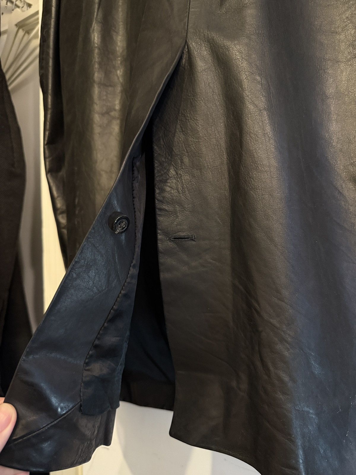 Rick Owens Rick Owens Black Jumbo Tatlin Leather Jacket Size US M / EU 48-50 / 2 - 8 Thumbnail