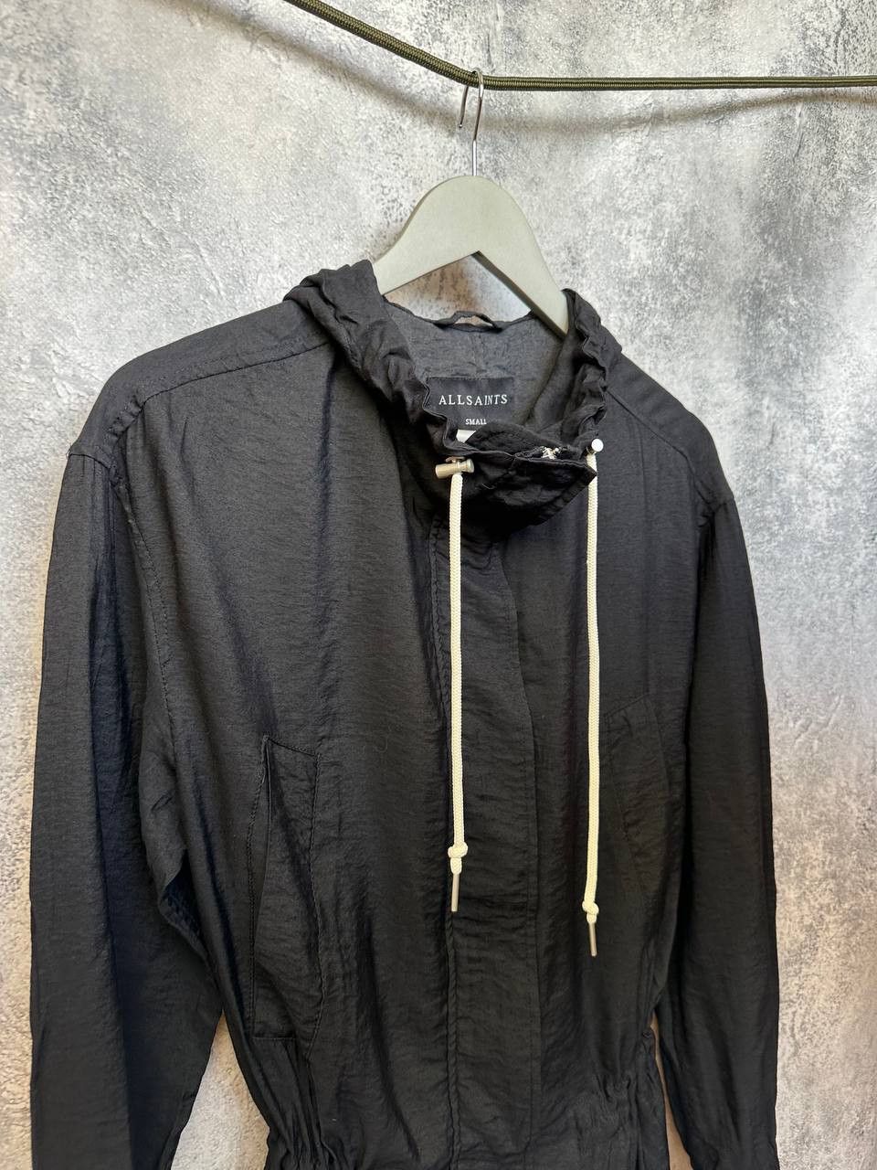 Allsaints Allsaints Calla Parka Avant-Garde Lightweight Black Jacket Size S / US 4 / IT 40 - 4 Thumbnail