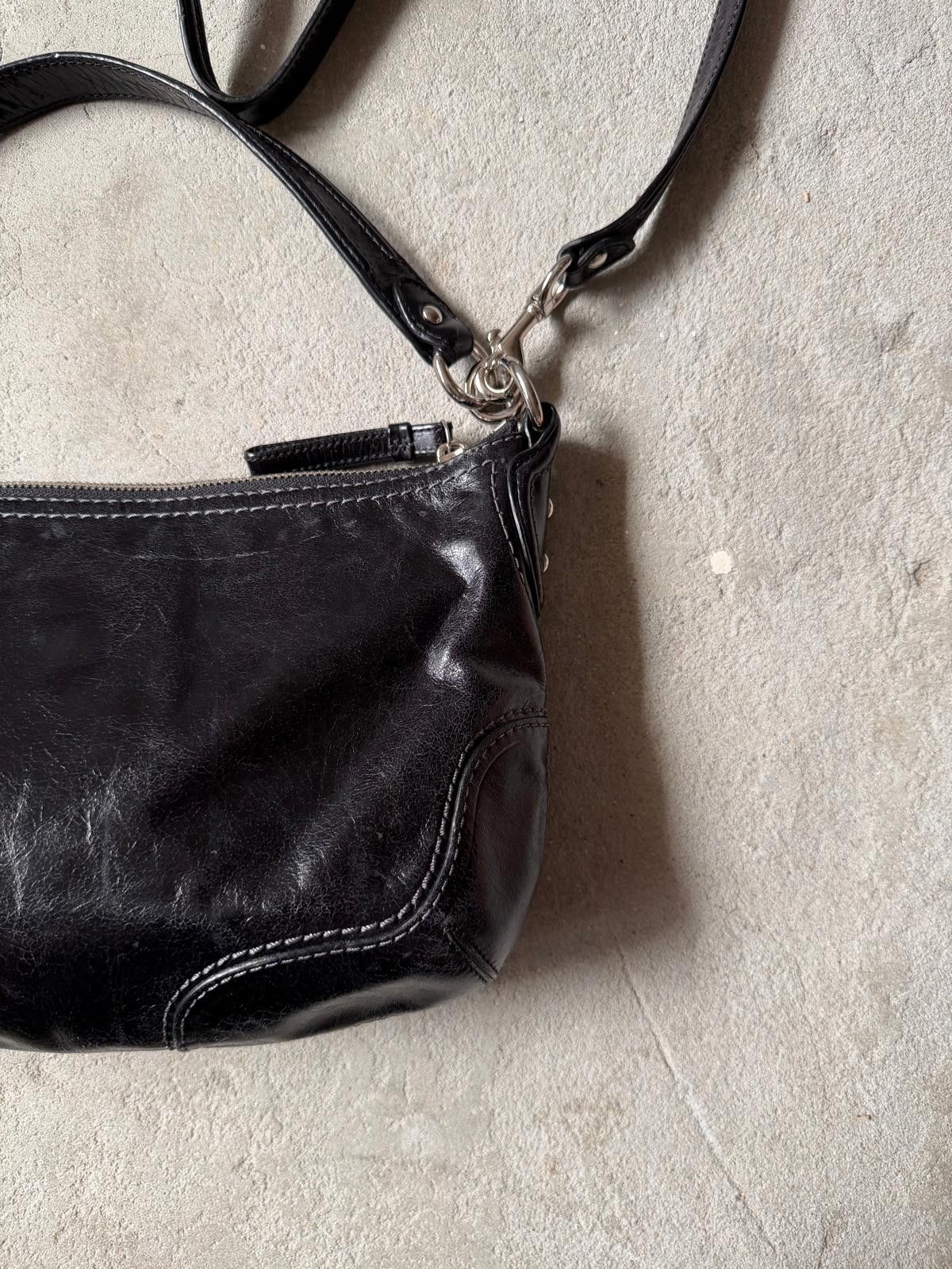 Coach Coach 2Way Leather Poppy Shoulder Bag Black Size ONE SIZE - 9 Thumbnail