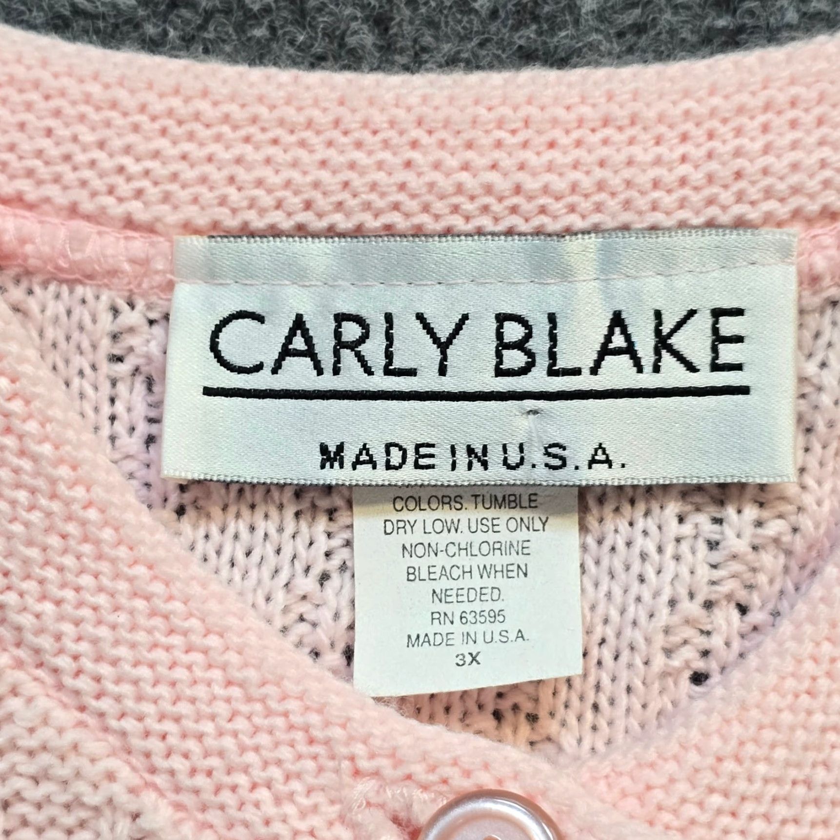 Vintage VINTAGE Carly Blake Sweater Womens 3X Pink Cardigan Grandma Cottage Classic Size XXL / US 16-18 / IT 52-54 - 4 Thumbnail