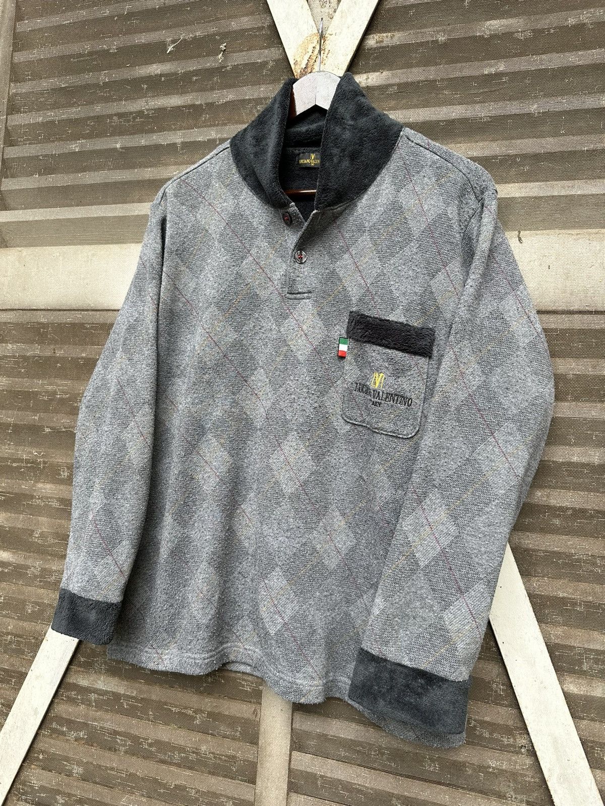 Valentino 👹Vintage Luciano Valentino Furr Collar Long Sleeves Shirt Size US M / EU 48-50 / 2 - 8 Thumbnail