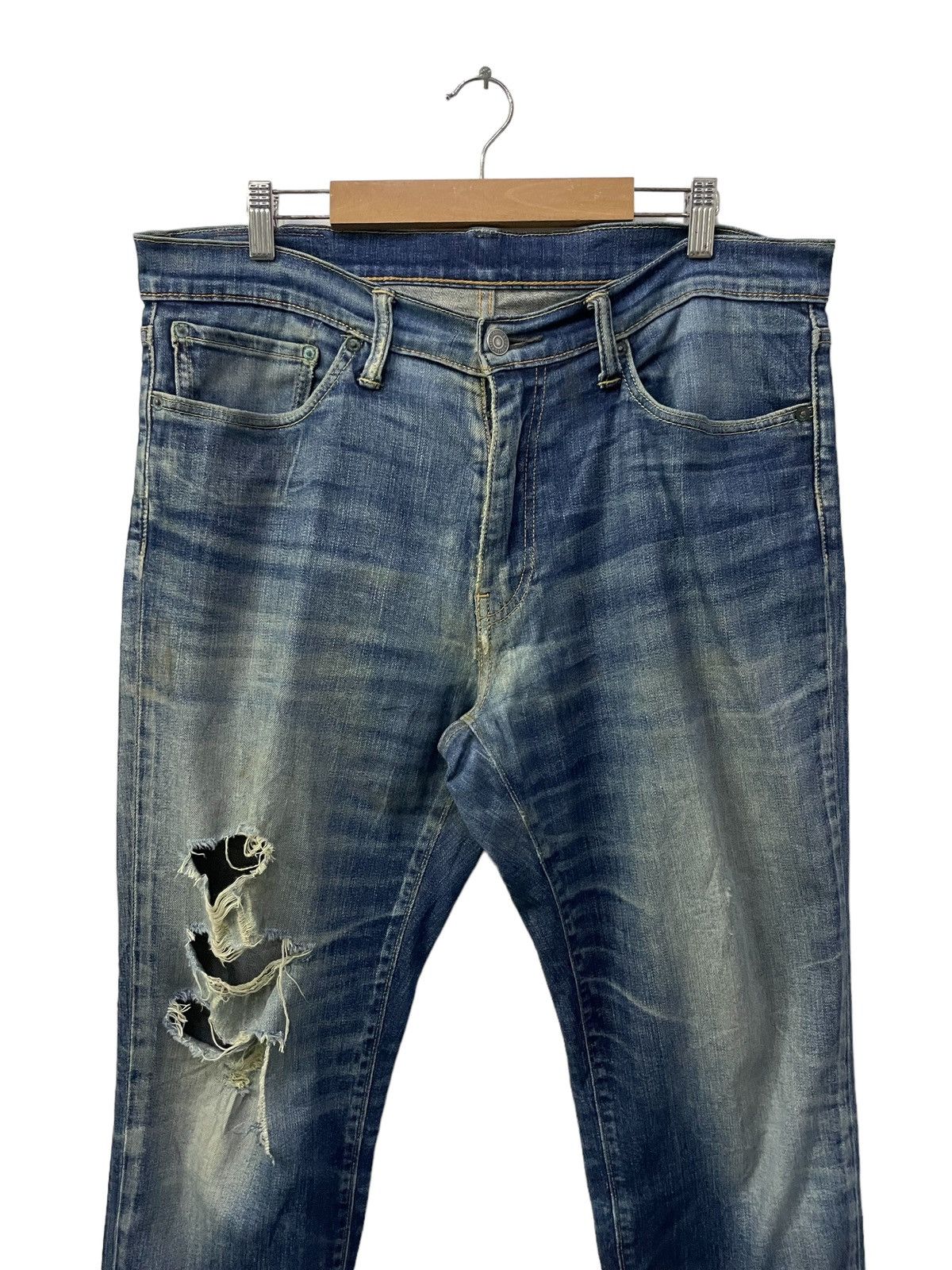 Levi's × Levi's Vintage Clothing × Vintage Vintage Levis 541 Distressed Crashed Tapered Leg Jeans Size US 34 / EU 50 - 4 Thumbnail