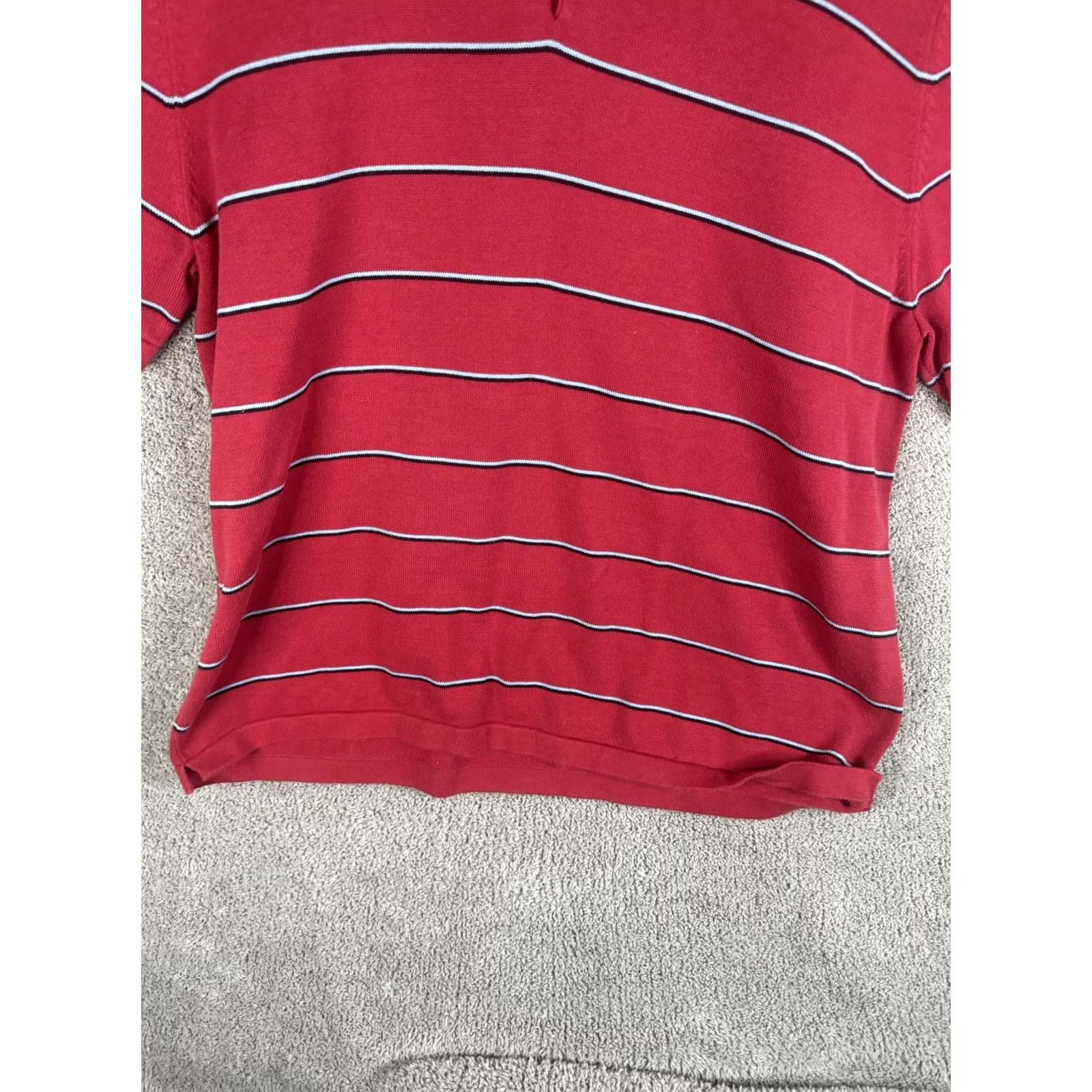 Brooks Brothers VINTAGE Brooks Brothers Polo Shirt Mens XL Red Striped Pima Cotton Short Sleeve Size US XL / EU 56 / 4 - 4 Thumbnail