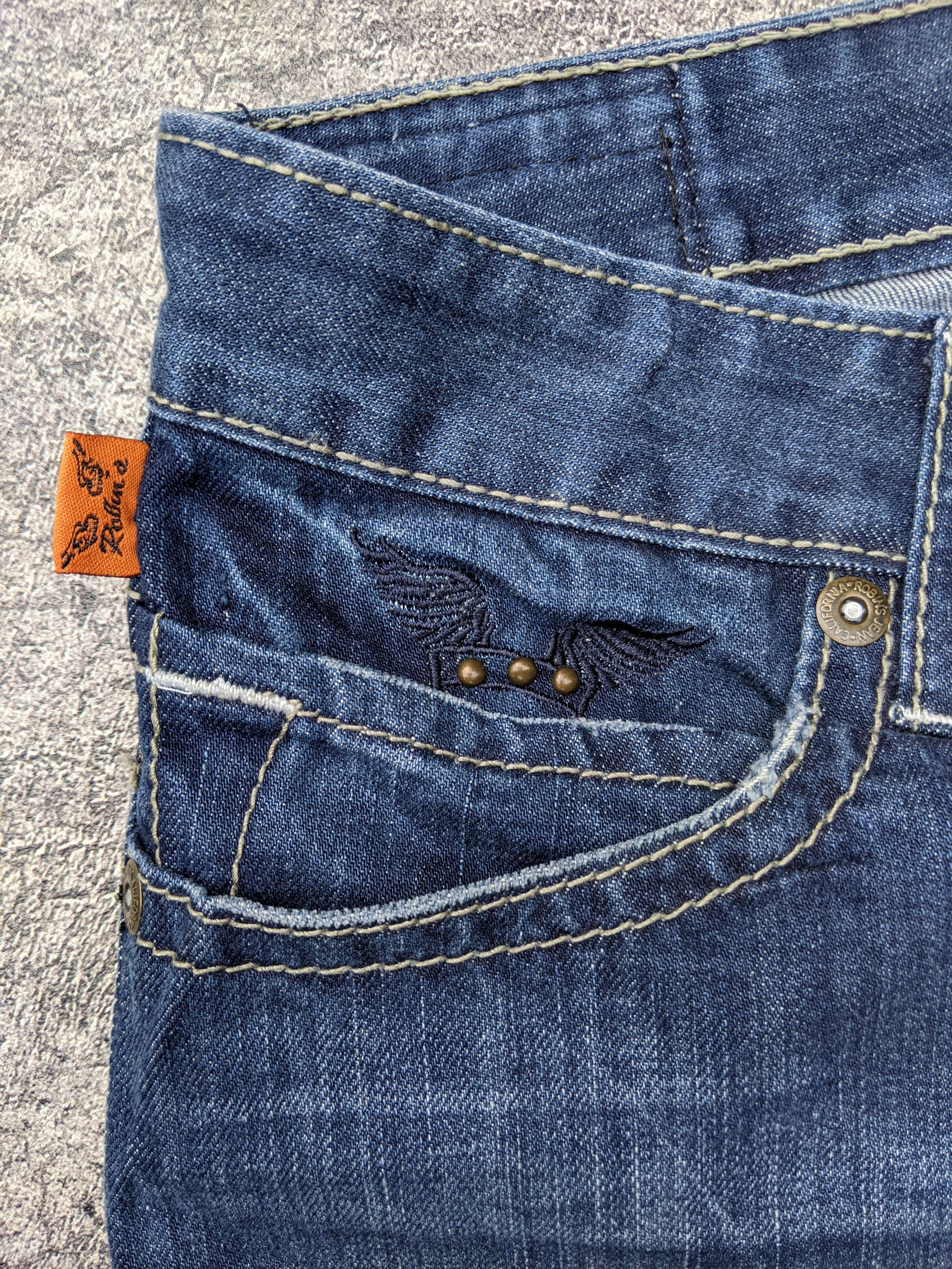Robins Jeans Rare Robin's Low Ryder Leather Patch Studded Size US 34 / EU 50 - 7 Thumbnail