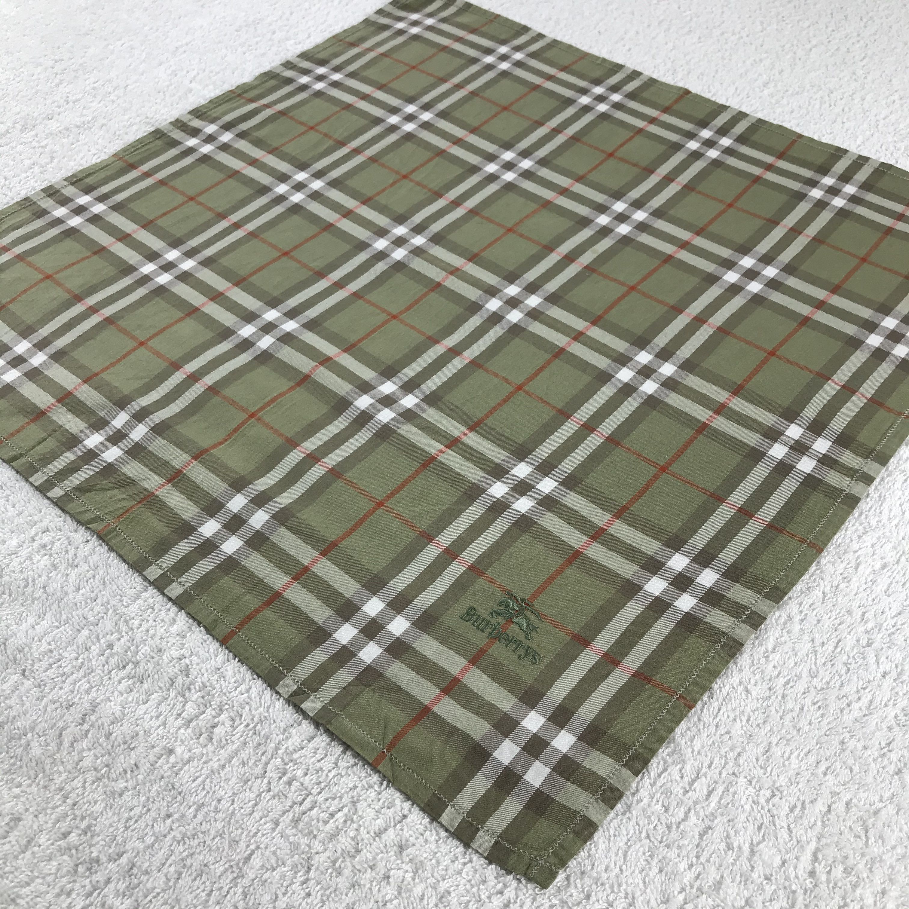 Burberry × Vintage Burberry Bandana / Handkerchief / Neckerchief - S099 Size ONE SIZE - 2 Thumbnail