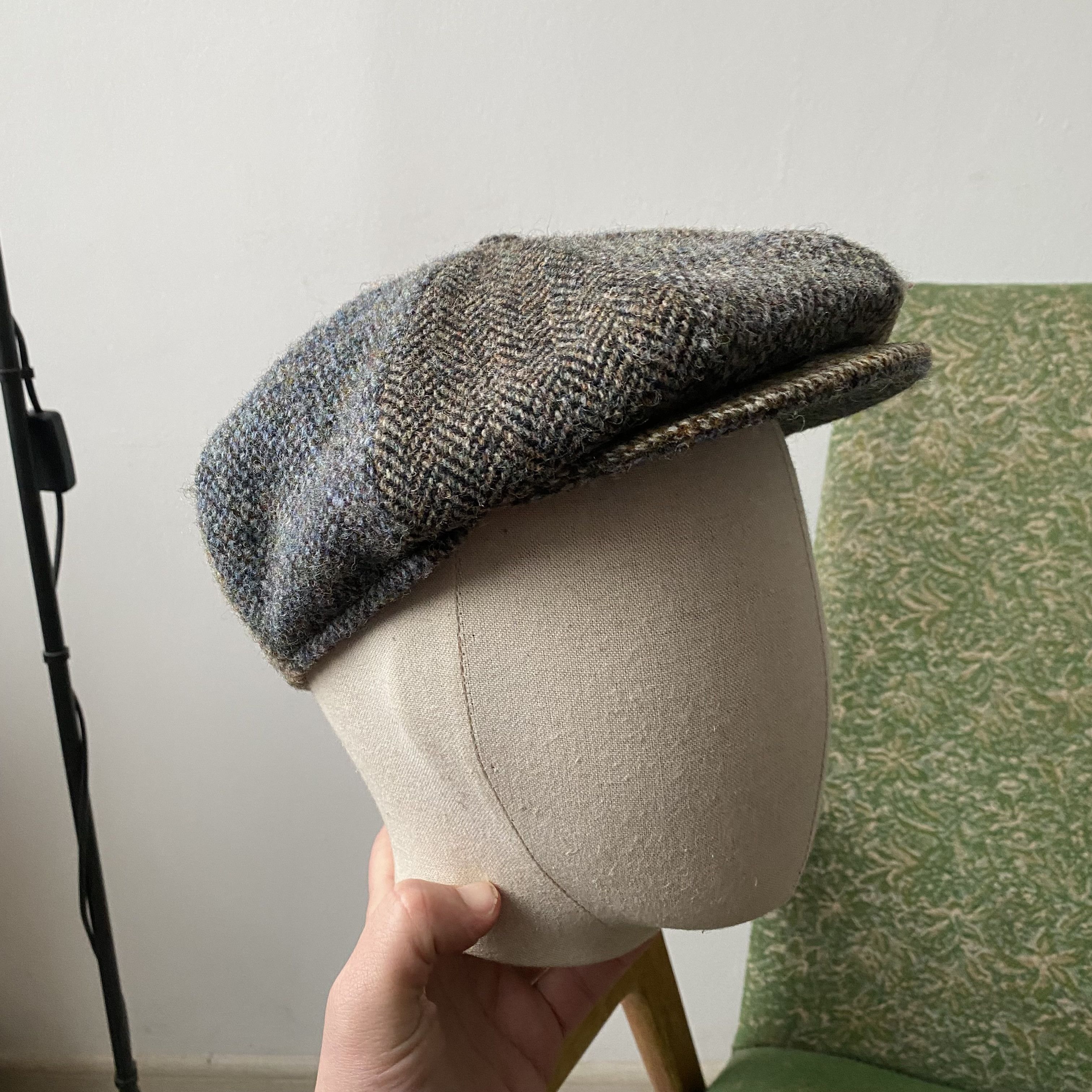 Harris Tweed Harris Tweed Hat Patchwork herringbone flat cap Size ONE SIZE - 2 Thumbnail