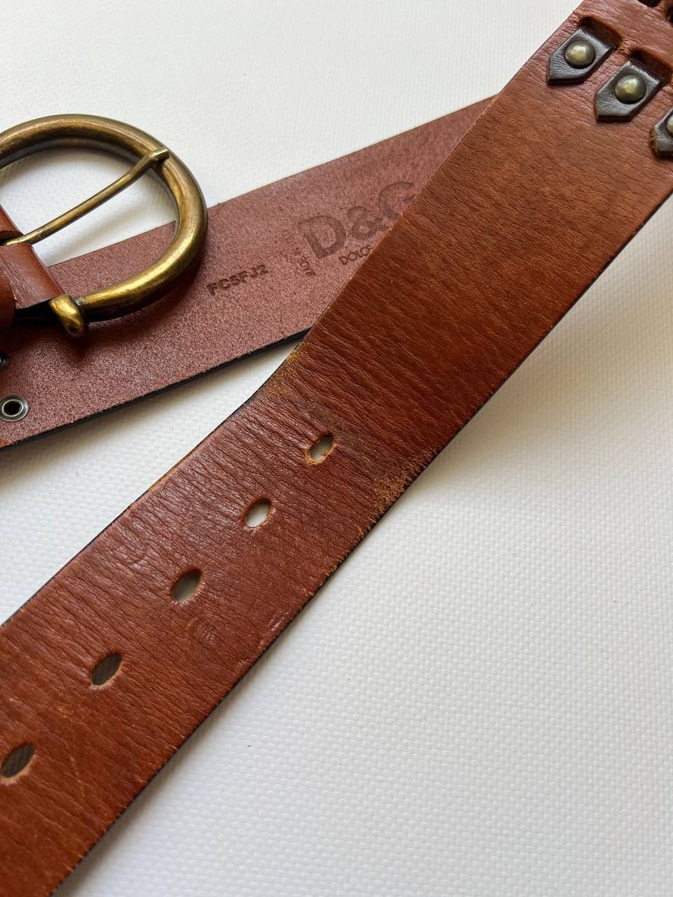 Dolce & Gabbana Dolce Gabbana D&G studded rivets ring leather belt punk Size ONE SIZE - 7 Thumbnail