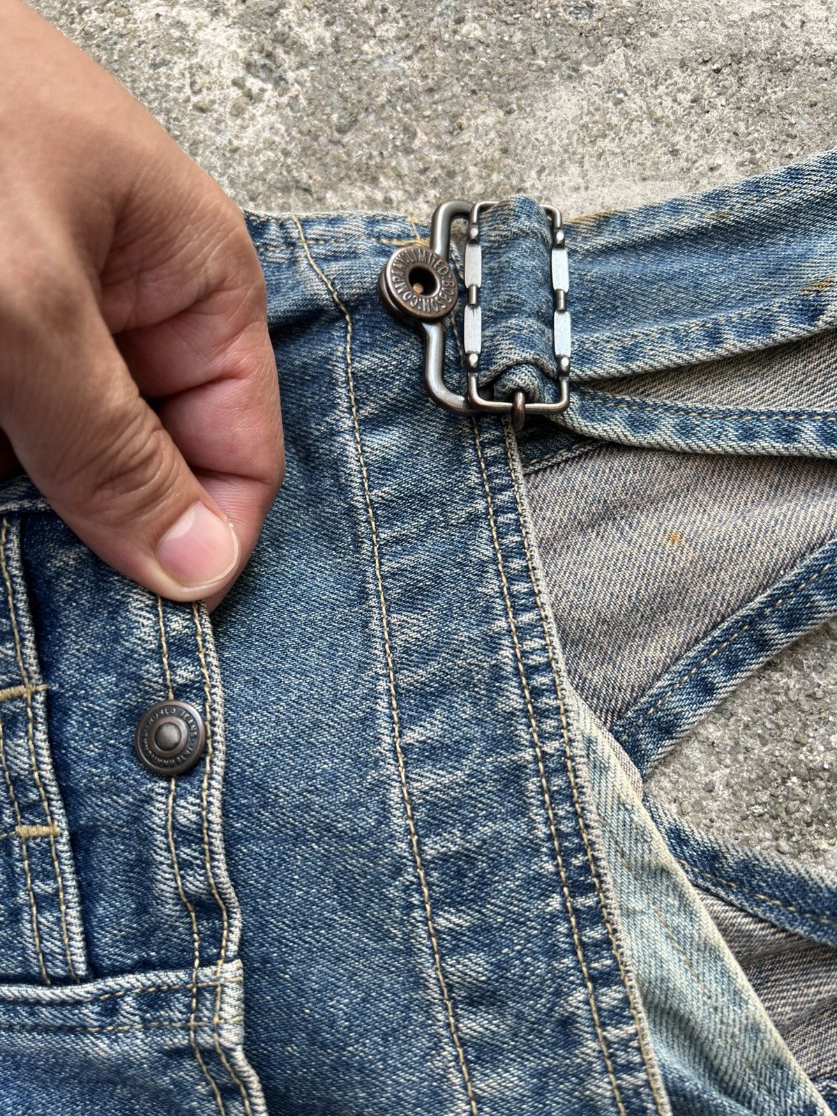 Japanese Brand 💥90’s Bobson Sun Sister Faded Overall Denim Size US 32 / EU 48 - 10 Thumbnail