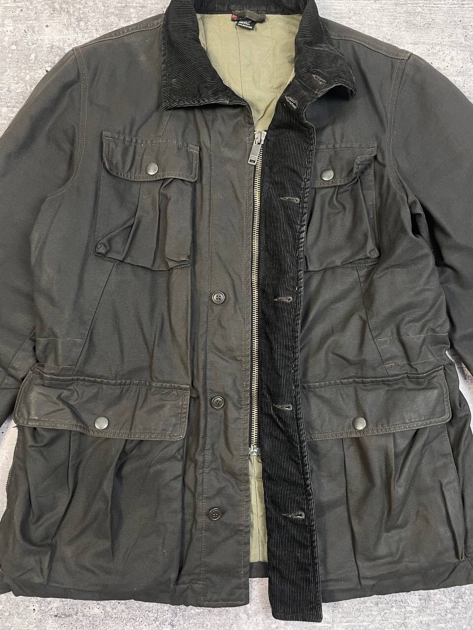Diesel Vintage 90s Diesel Wax Jacket Distressed Y2K Size US L / EU 52-54 / 3 - 8 Thumbnail