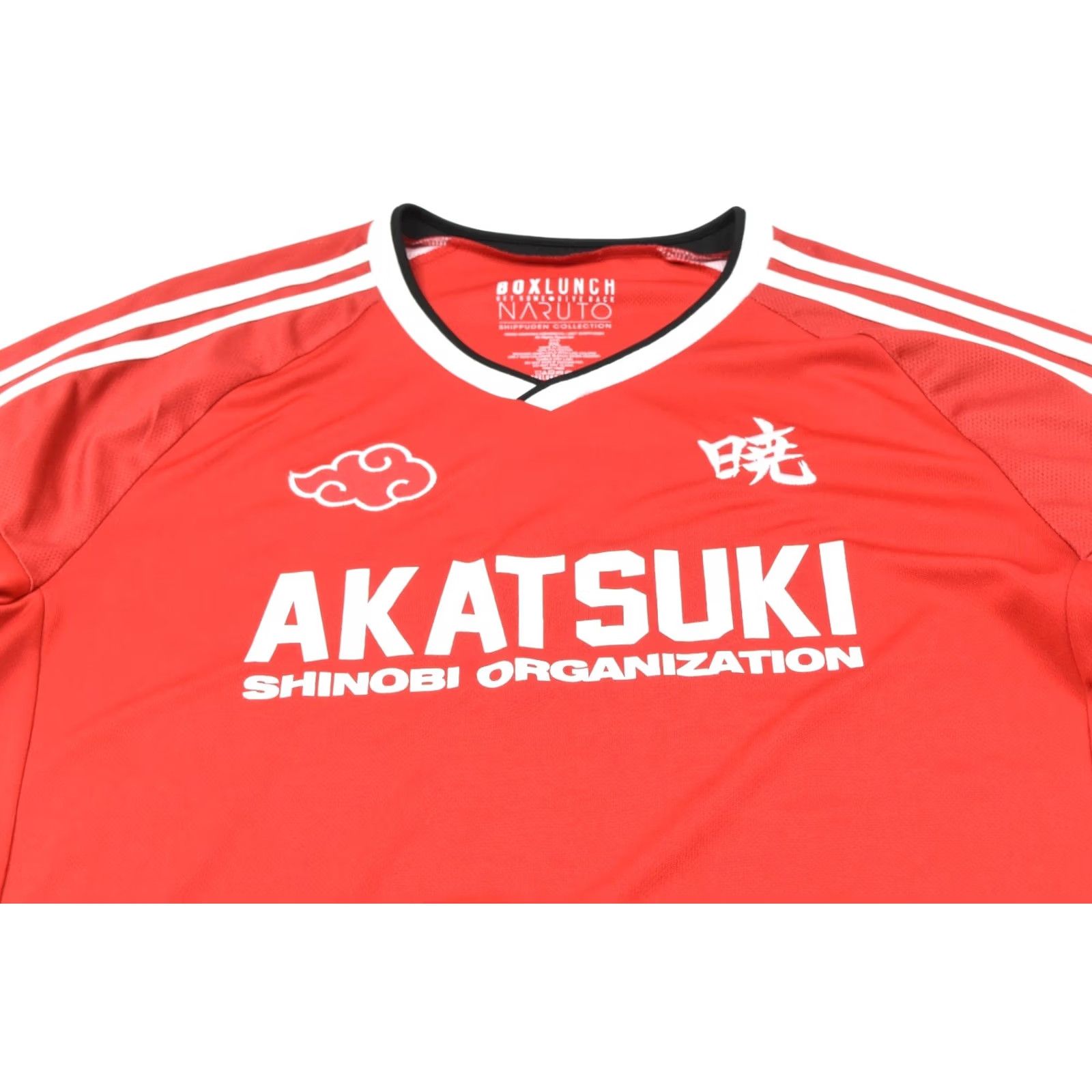 Vintage BoxLunch Naruto Akatsuki Shinobi Soccer Jersey Red 2X V-Neck Short Sleeve Mens Size US XXL / EU 58 / 5 - 3 Thumbnail