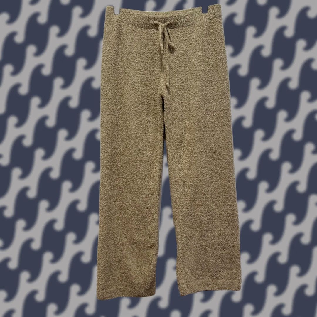 Uniqlo Uniqlo Lounge Pants Beige Tan Wide-Leg Drawstring Medium Size 32" / US 10 / IT 46 - 1 Thumbnail
