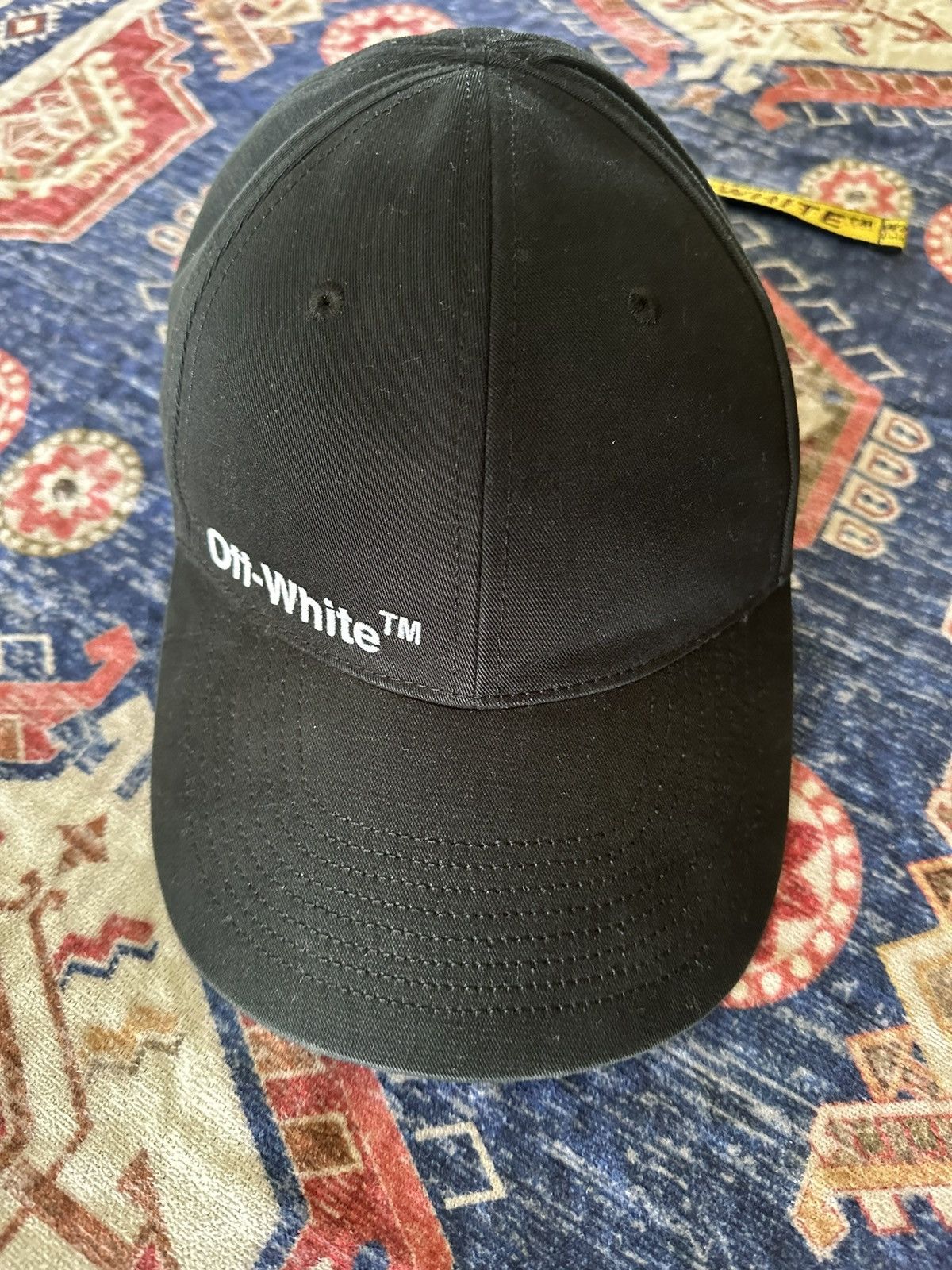 image of Off White Off-White Hat in Black, Men's
