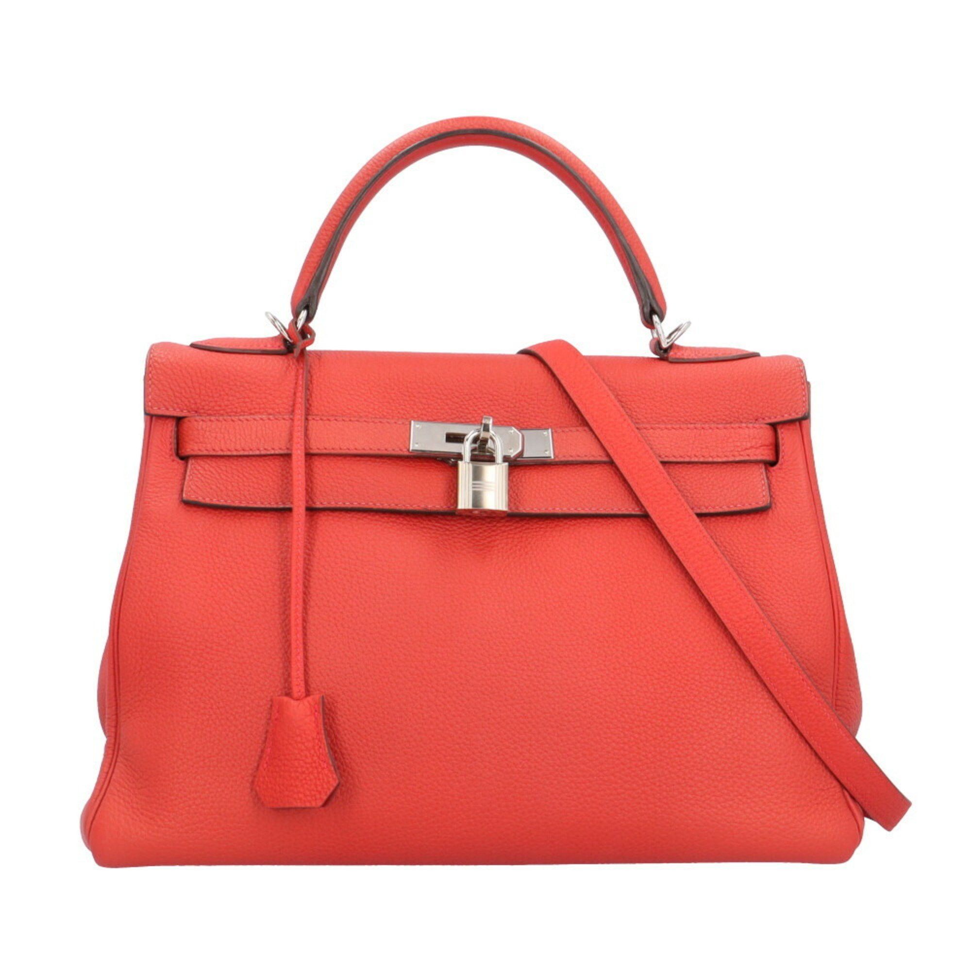Hermes Kelly 32 Shoulder Bag Togo Red Women's Hermes 2Way