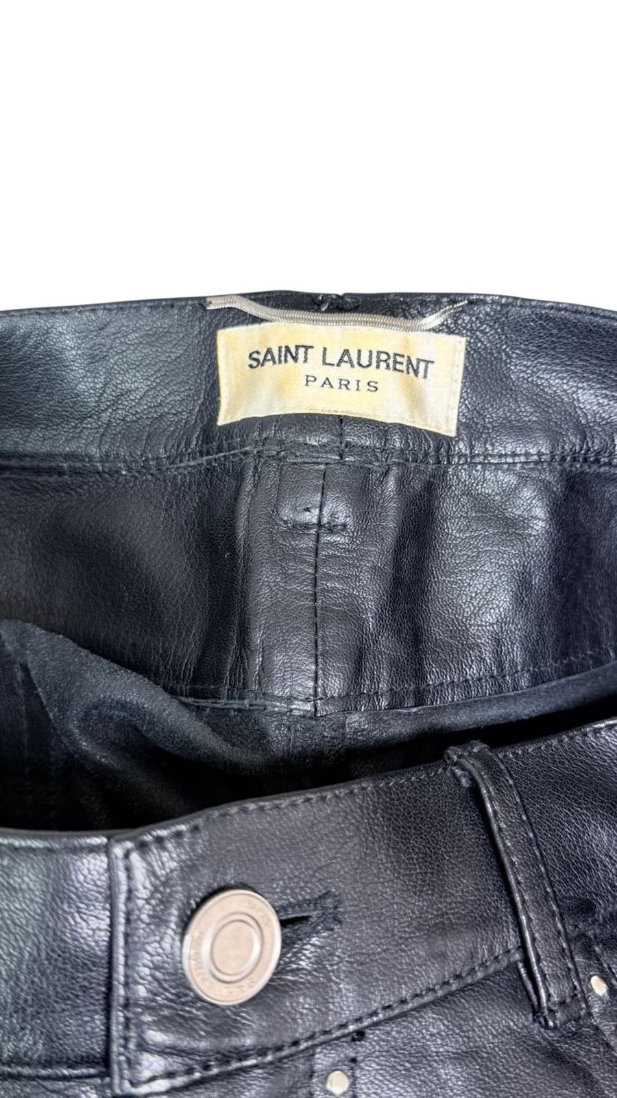 Saint Laurent Paris *rare* 14SS Saint Laurent Paris Studded Leather Pants Size US 29 - 5 Thumbnail