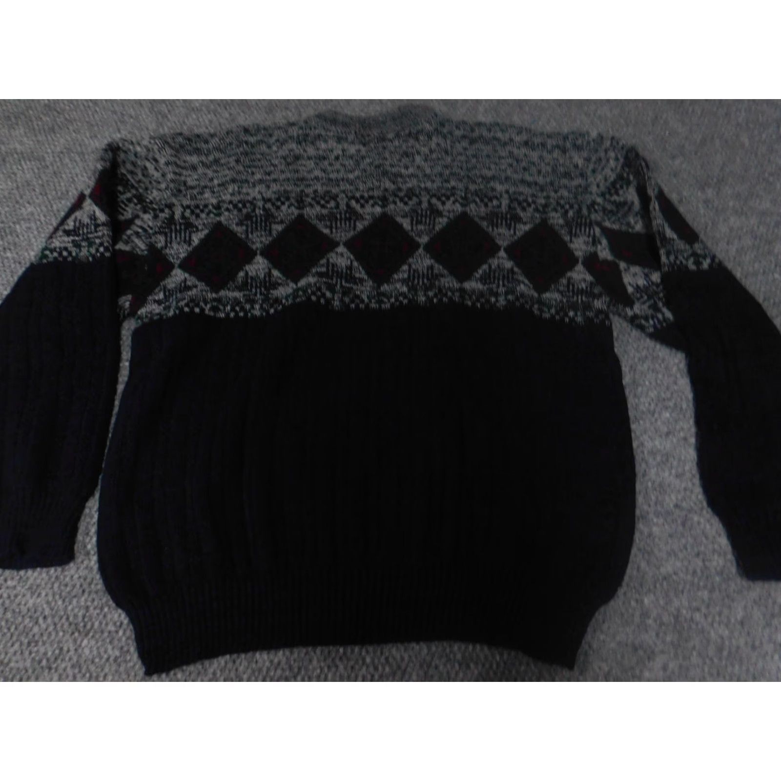 Vintage Hardwood & Pine Mens Sweater Pullover Crew Neck Large Gray Striped Knit Acrylic Classic Regular Knit Size US L / EU 52-54 / 3 - 6 Thumbnail