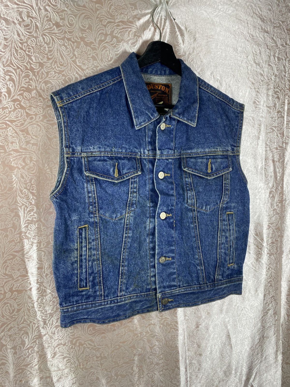 Japanese Brand Vintage Houston Denim Vest Workwear Trucker SleevelessJacket Size US M / EU 48-50 / 2 - 6 Thumbnail