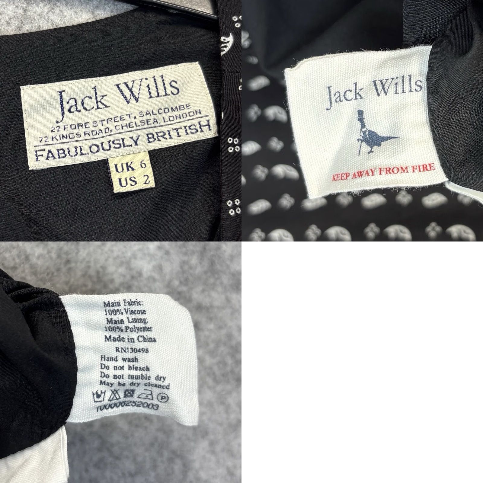 Jack Wills Jack Wills Playsuit 6 UK Size Women Black White VGC Long Sleeve Casual Summer Size M / US 6-8 / IT 42-44 - 8 Thumbnail