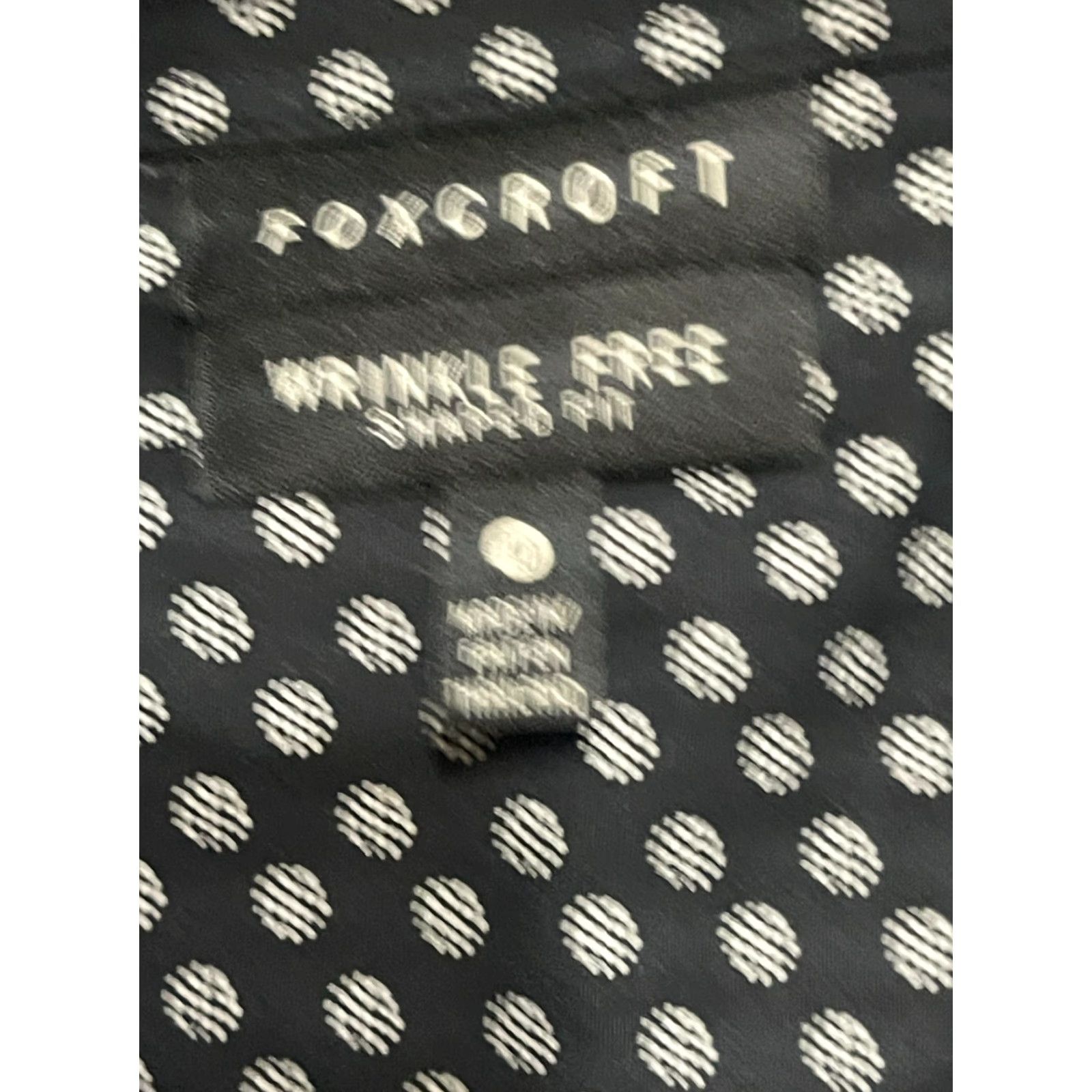 Vintage FOXCROFT Shirt Women's Size M Black White Allover Print Button Up Casual Modern Regular Long Sleeve Collared Size M / US 6-8 / IT 42-44 - 6 Thumbnail