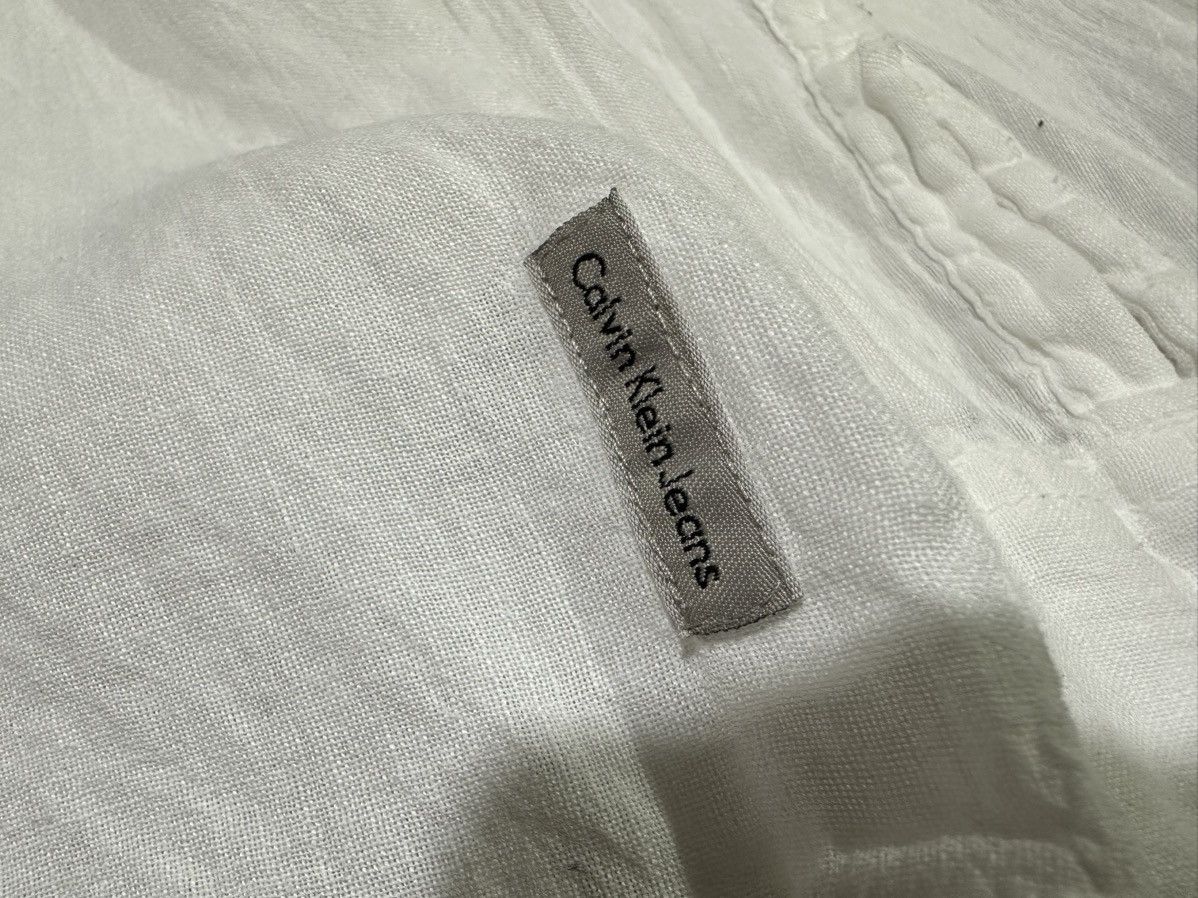 Calvin Klein 🔥Vintage Calvin Klein Linen Shirt Oversized Double Pockets Size US L / EU 52-54 / 3 - 3 Thumbnail