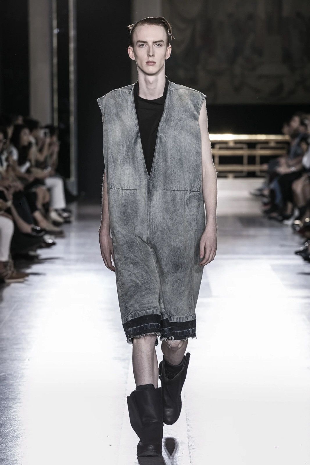 Rick Owens Rick Owens - Main Line S/S15 “FAUN” Leather Trimmed Tunic Size US L / EU 52-54 / 3 - 13 Thumbnail