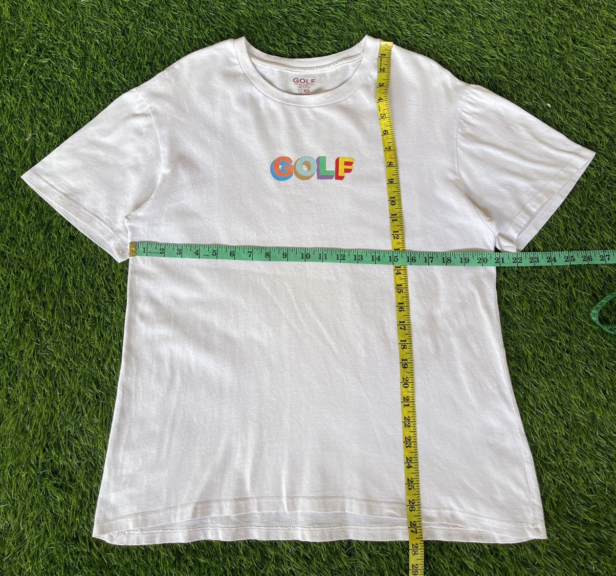 Trashed🔥Golf Wang🔥Multi Color 3D Logo Tee Cream