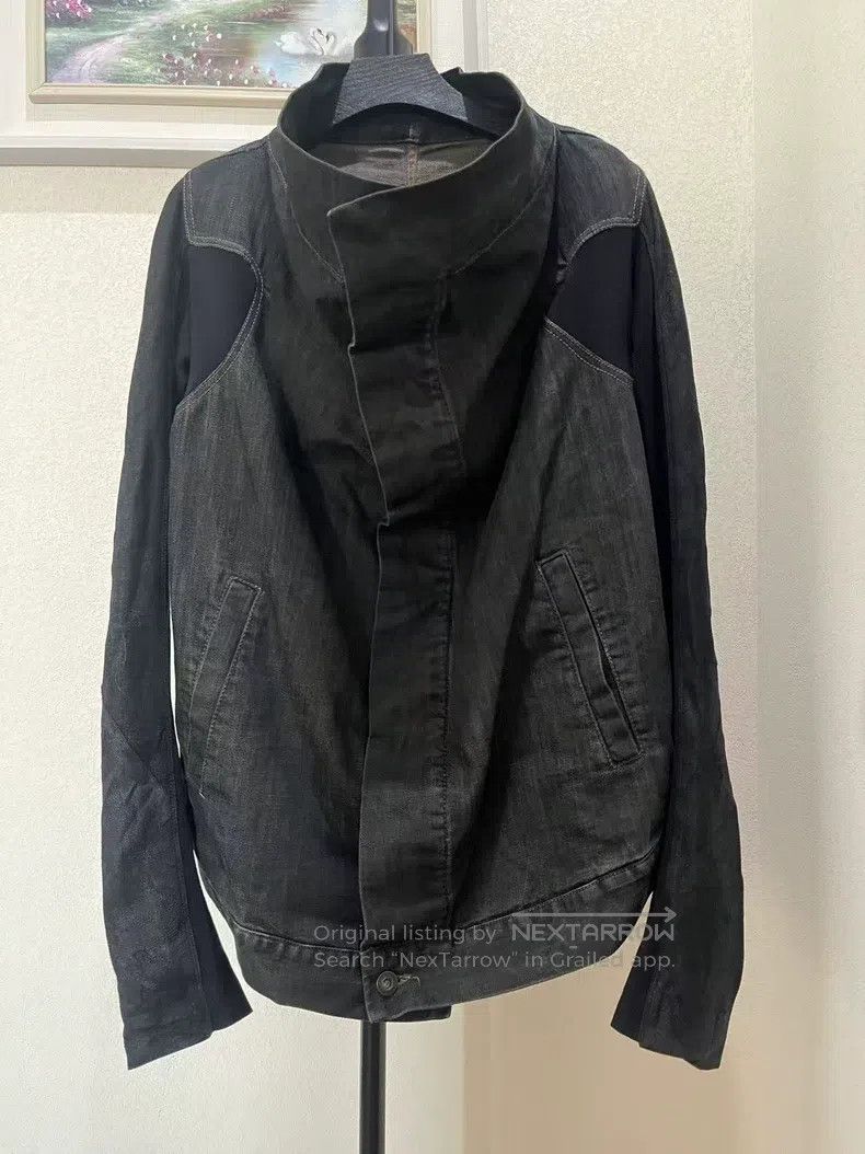Rick Owens Rick Owens Stand Collar Two-Way Wearable Denim Jacket Size US XS / EU 42 / 0 - 2 Thumbnail