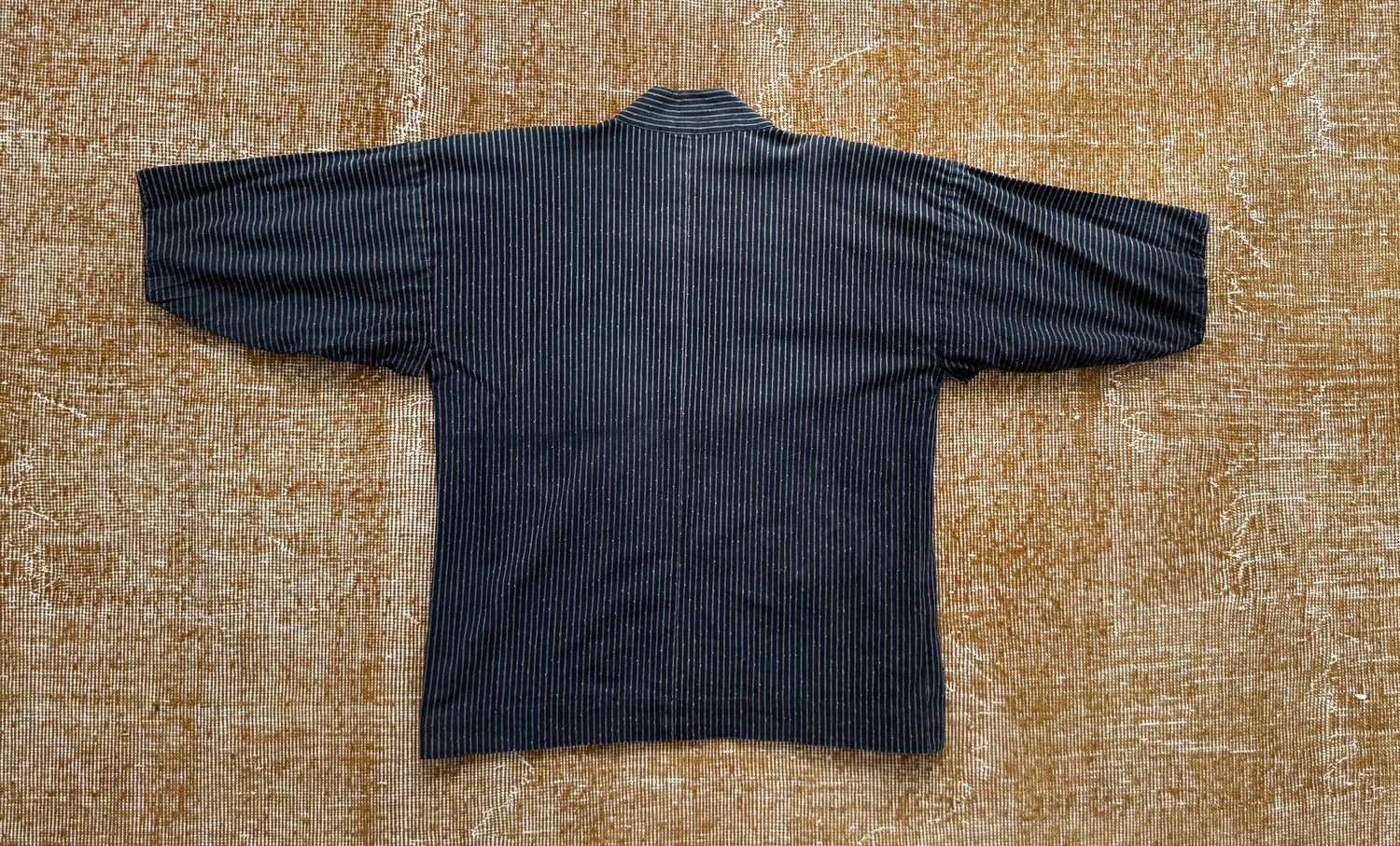 Vintage Vintage Japanese Mid-sleeved Kimono Hanten Striped Indigo Size US S / EU 44-46 / 1 - 3 Thumbnail