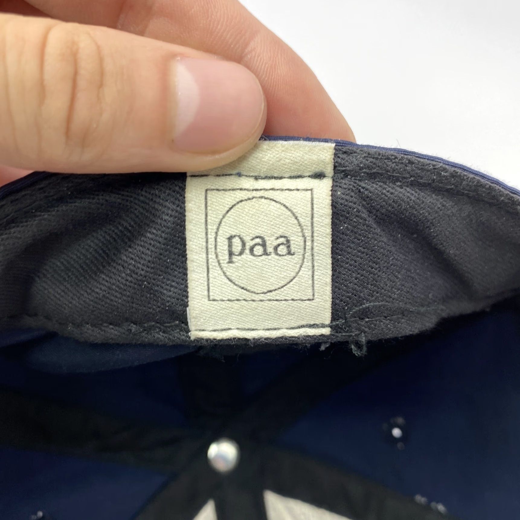 Paa VINTAGE Paa Fitted 6-Panel Baseball Cap Mens Adjustable Navy Blue Twill Lightweight Classic Size ONE SIZE - 6 Thumbnail