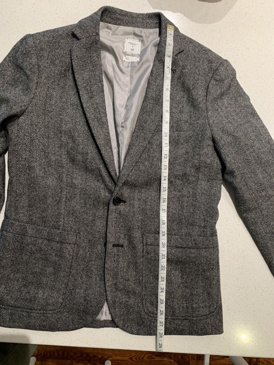 Brooklyn Tailors × Gap Herringbone Tweed Blazer Size 34S - 8 Thumbnail